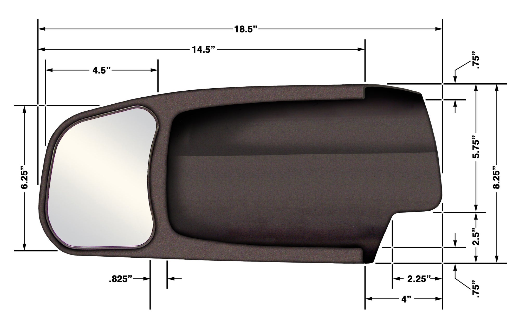 Dodge CIPA 11400 Custom Towing Mirror