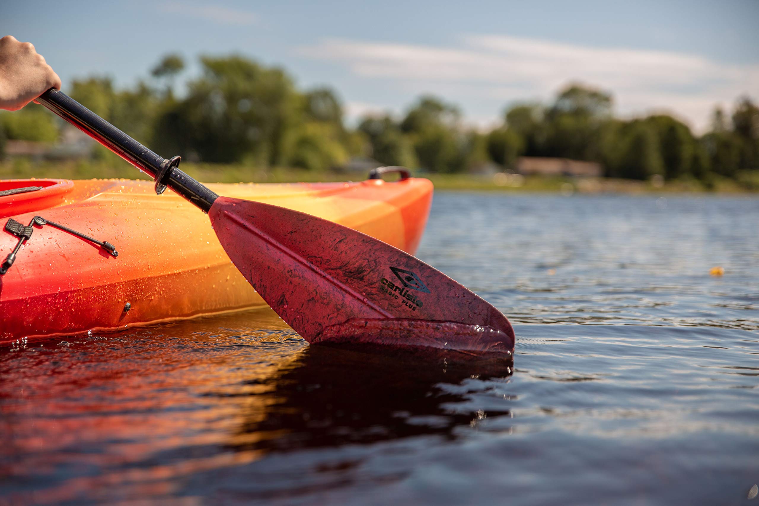 Magic Plus Carlisle Kayak Paddle with Polypropylene Blades and Wrapped Fiberglass Shaft, 230cm - Seaglass