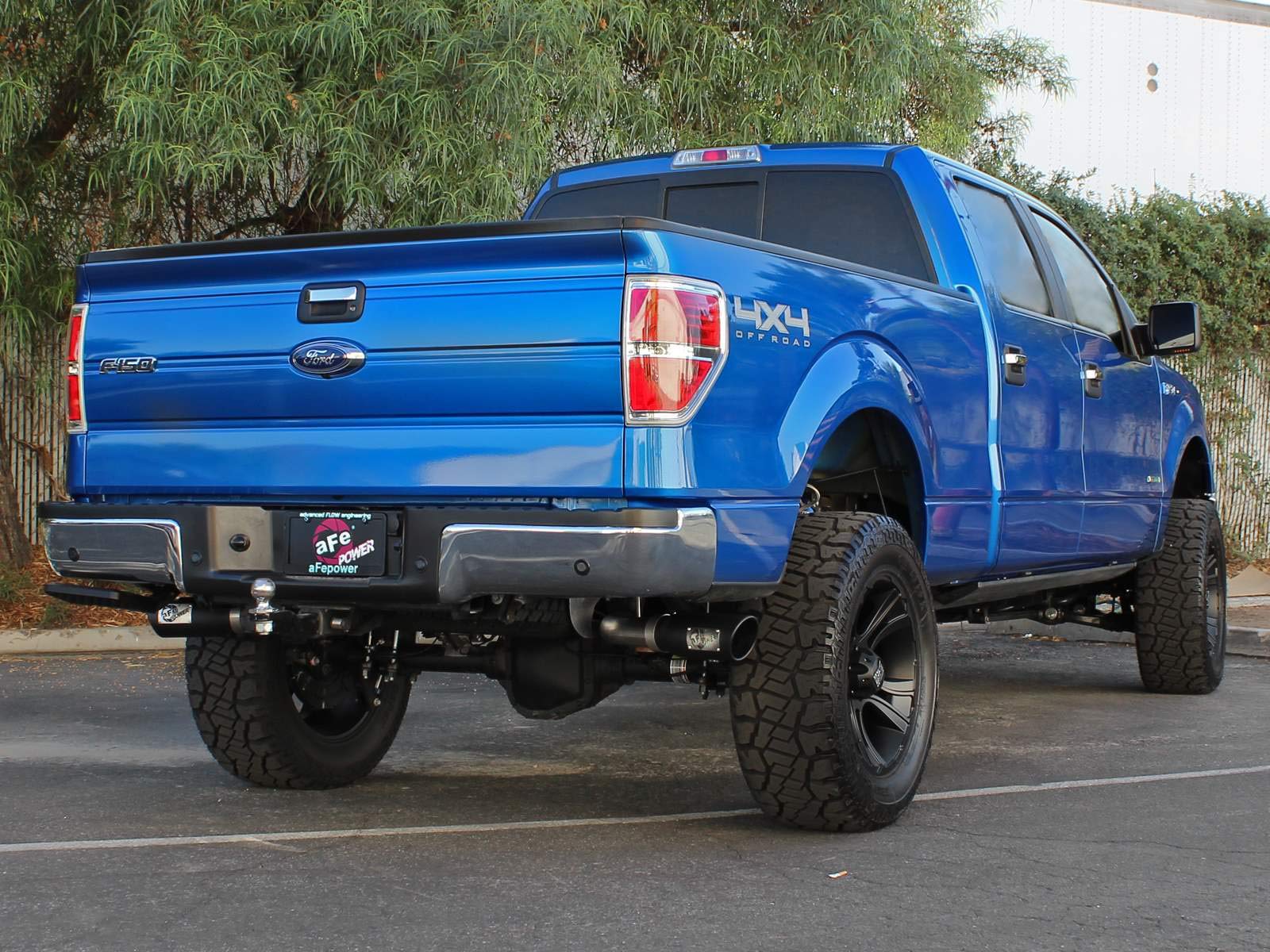MACH Force-Xp aFe Power 3" Stainless Steel Side-Exit Cat-Back Exhaust System with Black Tips for Ford F-150