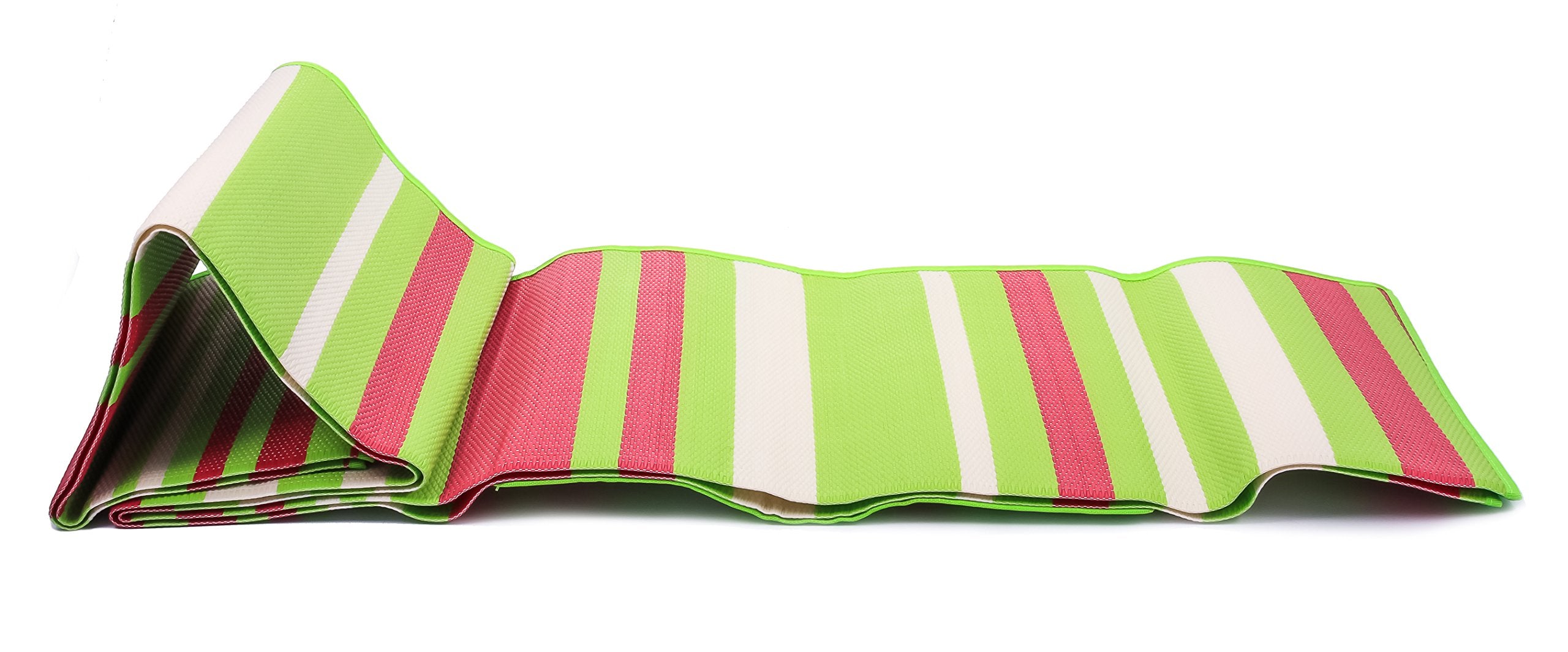 Camco Handy Mat with Strap - Perfect for RV, Picnics, Beaches and Outings - Green/Red - 60" x 78" (42813)