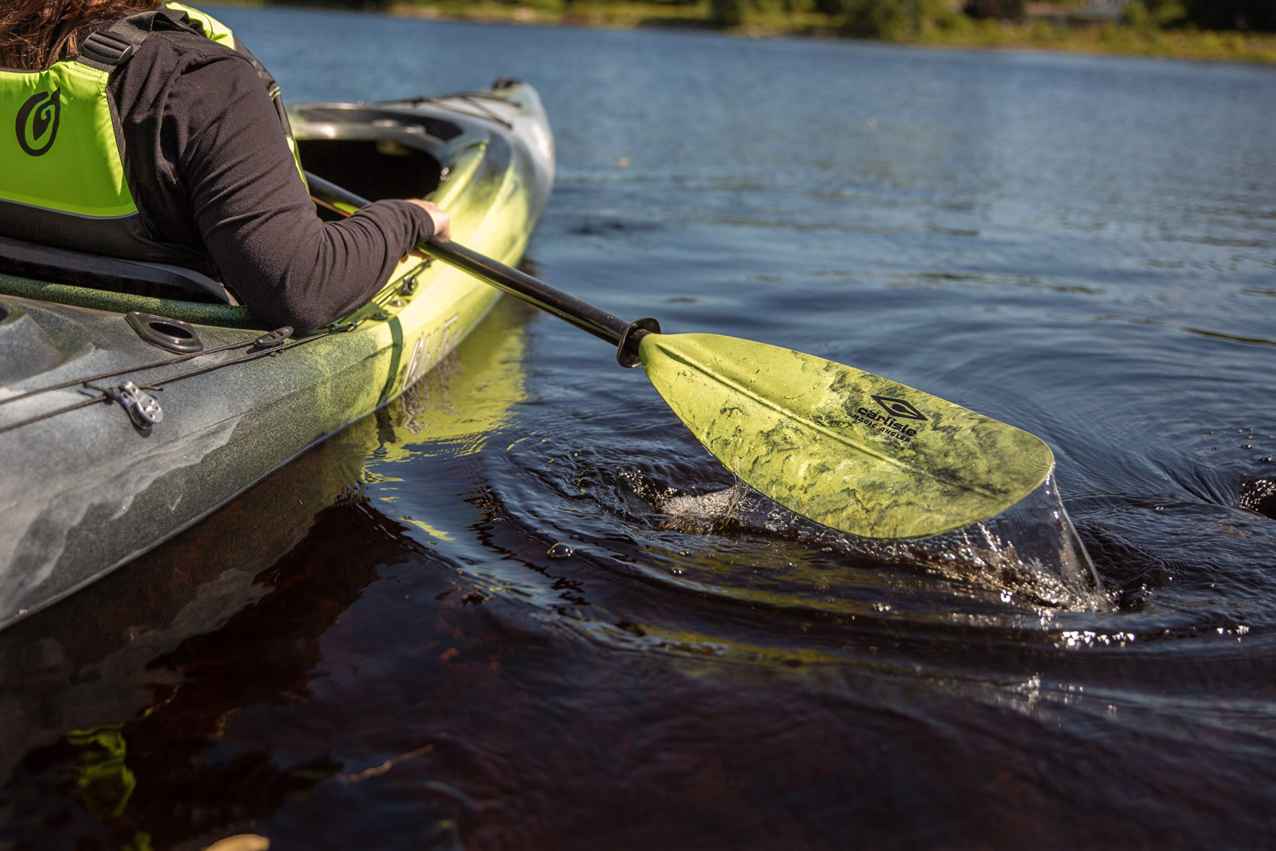 Magic Angler Carlisle Kayak Paddle with Polypropylene Blades and Wrapped Fiberglass Shaft, 230cm - First Light