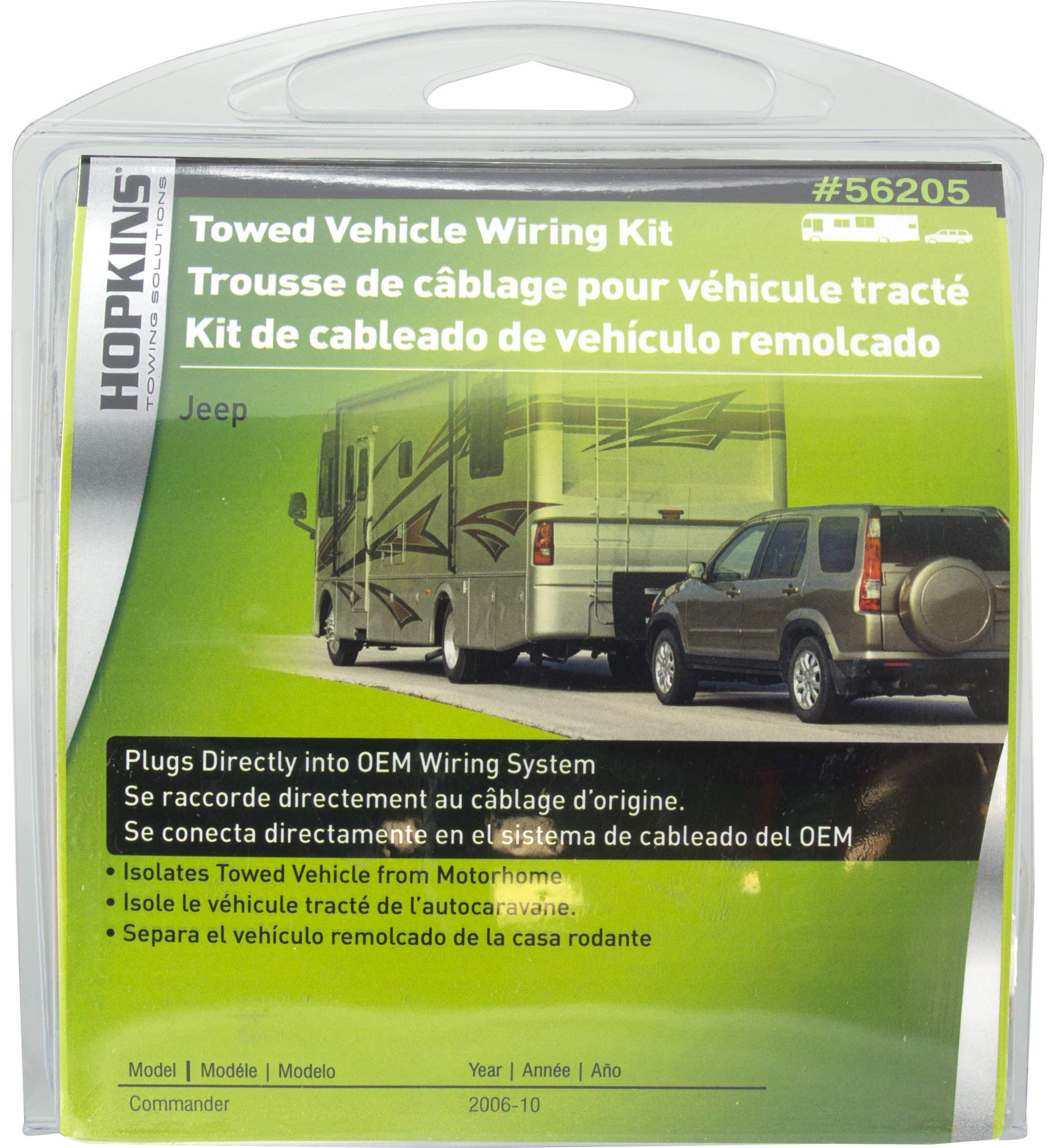 Plug-In Hopkins Simple Towed Vehicle Wiring Kit 56205