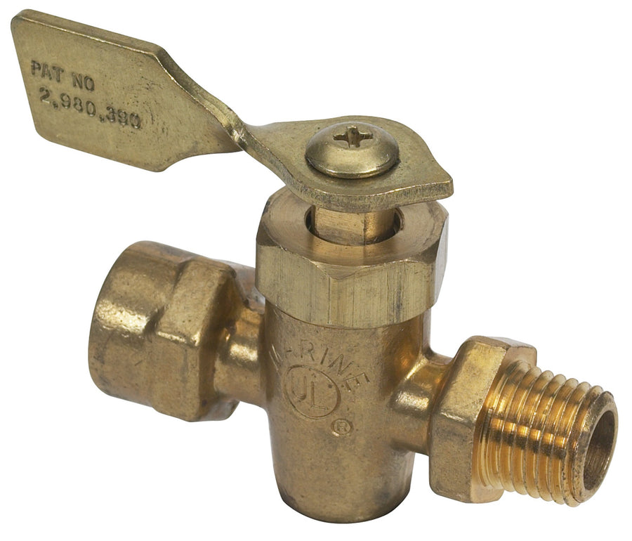 Fuel Tank Moeller Shut-Off Valve (1/4" FNPT, Male/Female, Brass)