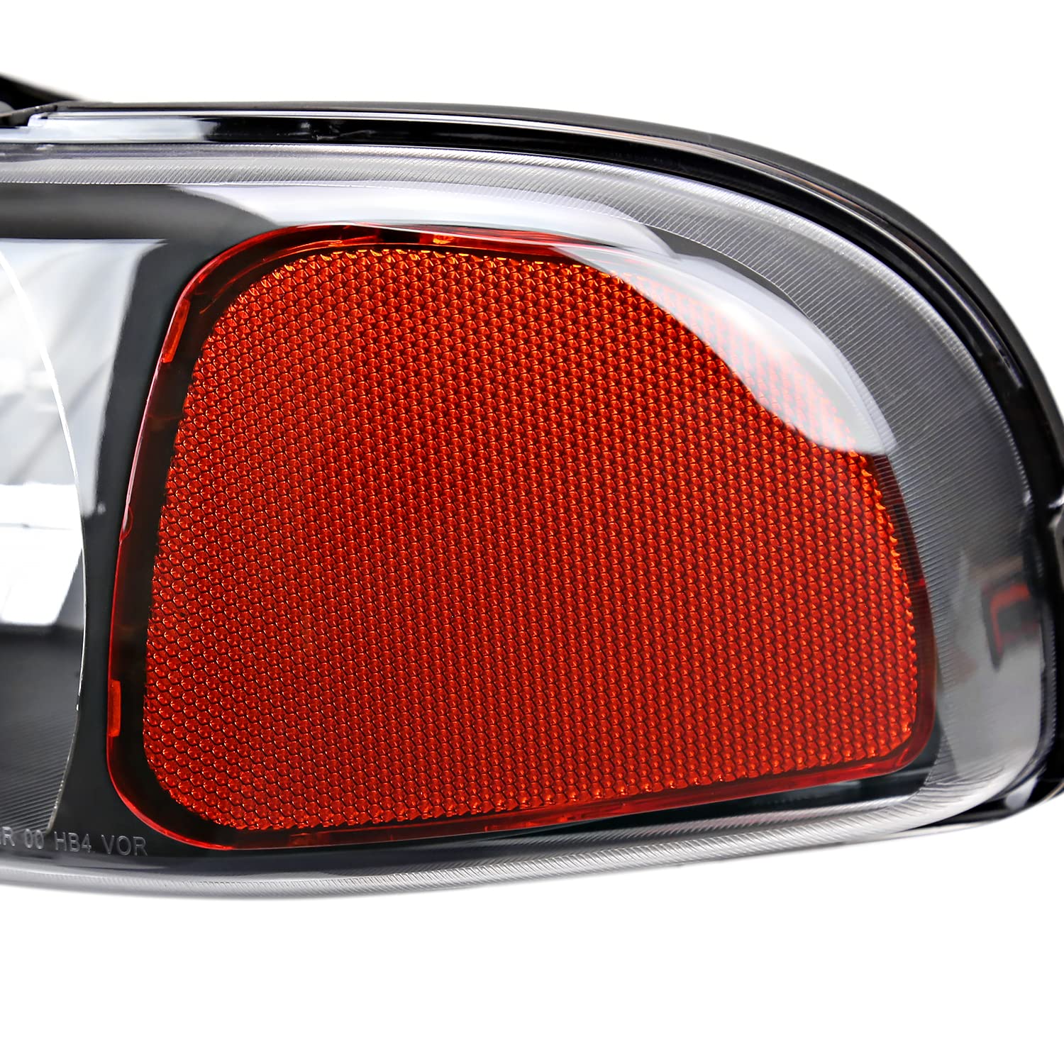 Black Headlights SPEC-D TUNING Compatible with 1999-2007 GMC Sierra, Left + Right Pair Headlamp Assembly
