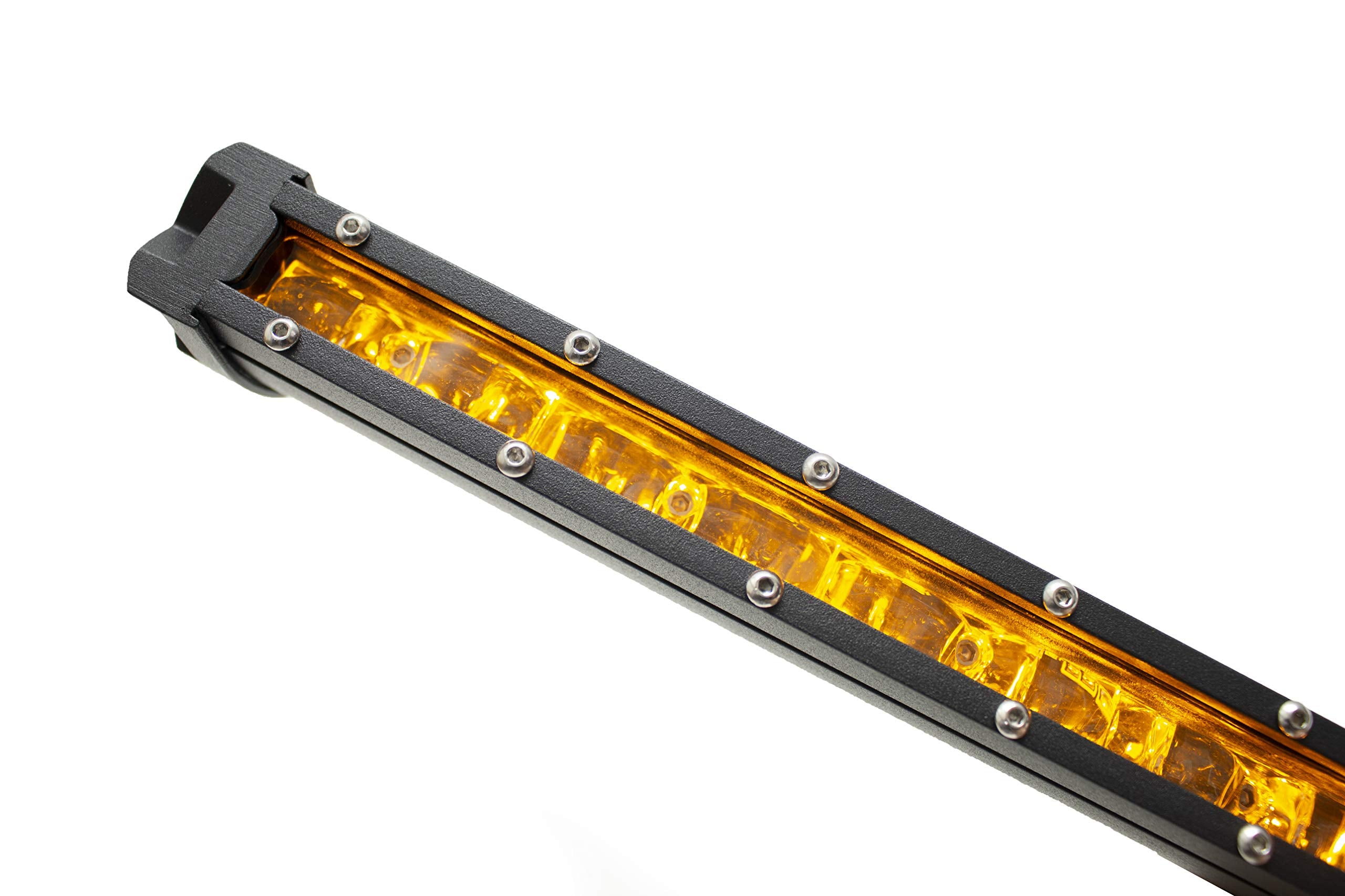 Race Sport RSLP20 20in LoPro 5w Ultra Slim LED Light Bar with Amber Marker - Running Light Function 90w - Includes Rocker Switch Harness