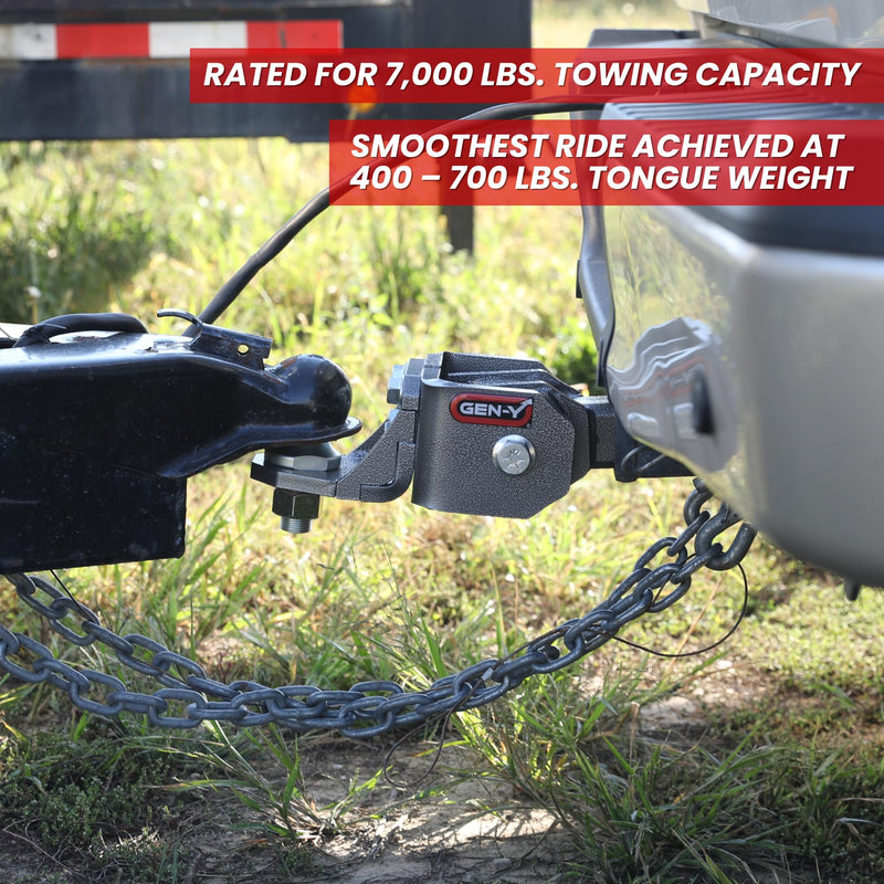 Hitch Ball Mount GEN-Y for 2" Receiver - Ball Platform with 1″ Diameter Mounting Hole, 2" Drop, 7,000 lbs Towing Capacity, 700 lbs Tongue Weight, Silver, Made in USA