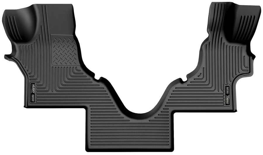 Husky Liners Floor Mats Weatherbeater | Fits 2005-2025 Ford Econoline | Front Row, 2-pc Black - 18791