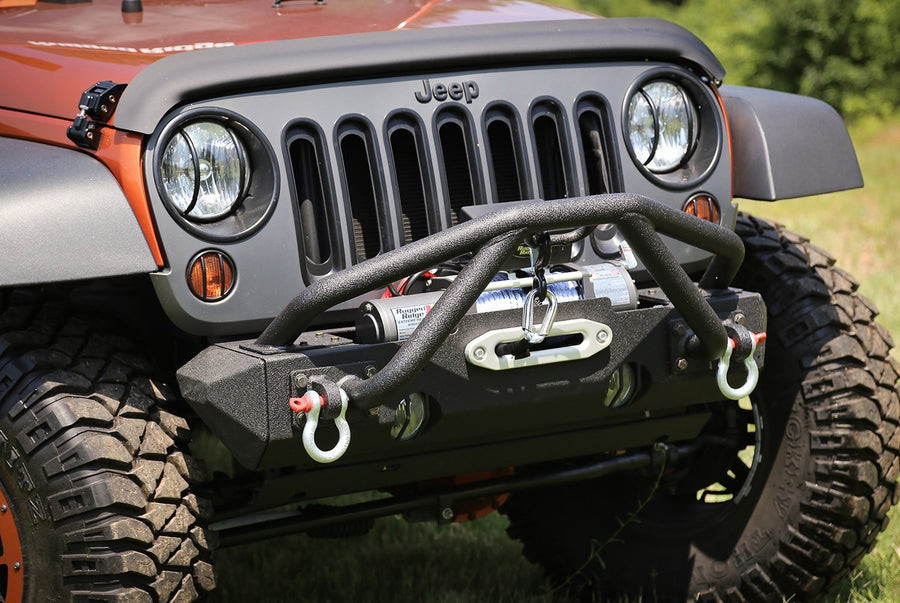 Rugged Ridge Double X Striker Bar XHD Bumper | Textured Black, Steel | 11540.25 | Fits XHD Bumpers from RuggedRidge.