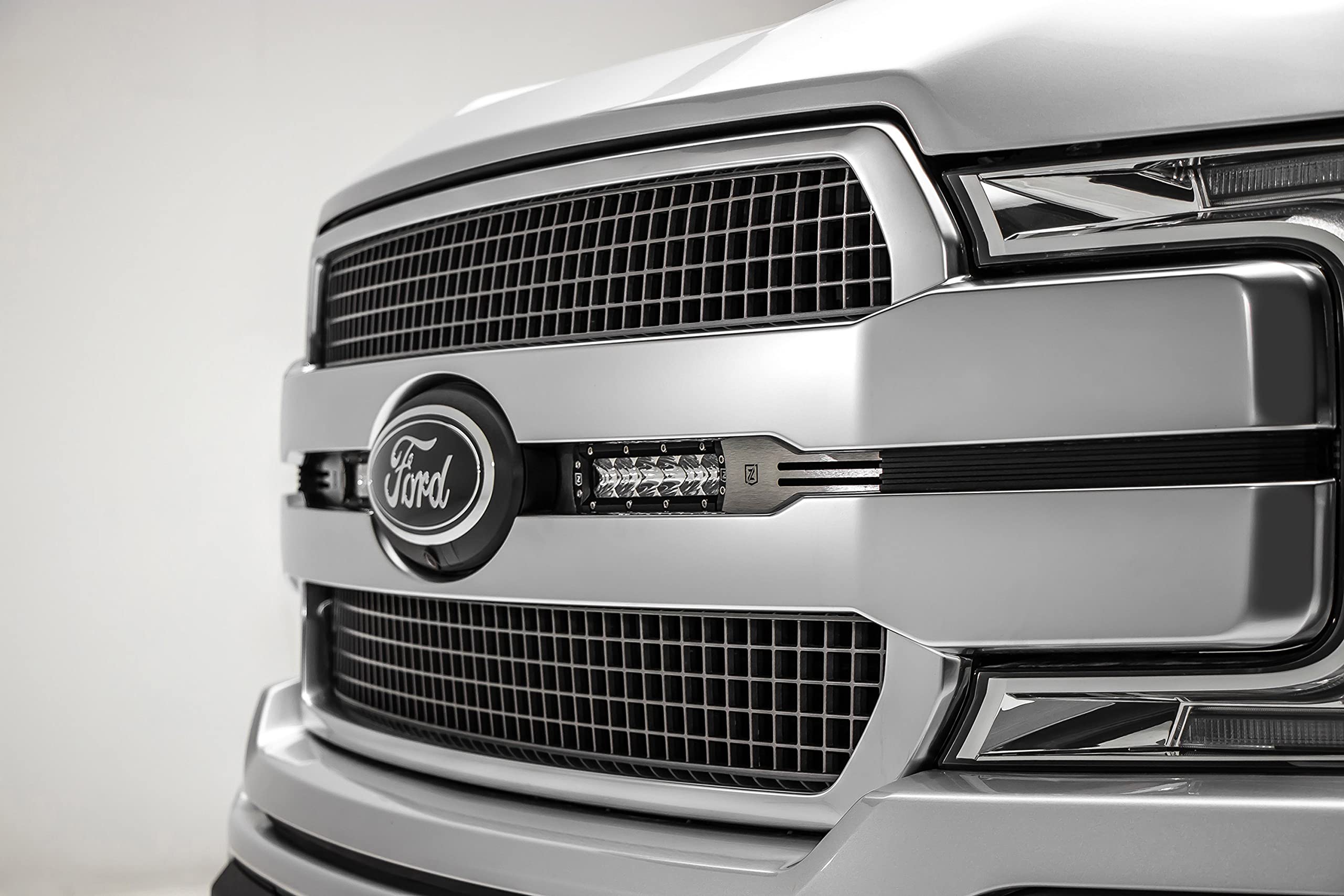 ZROADZ 2018-2019 Ford F-150 OEM Grille Platinum LED Kit, Incl. (2) 6 Inch LED Straight Single Row Slim Light Bars - PN #z415583-KIT