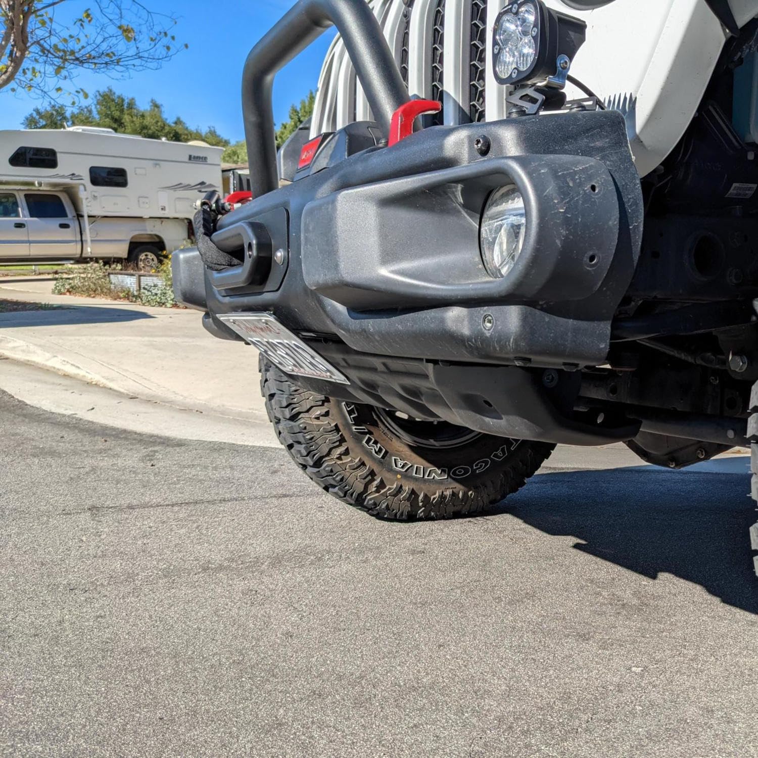 Front Steel Bumper License Plate Mount Grimm OffRoad for Jeep Wrangler JL/JLU & Gladiator JT