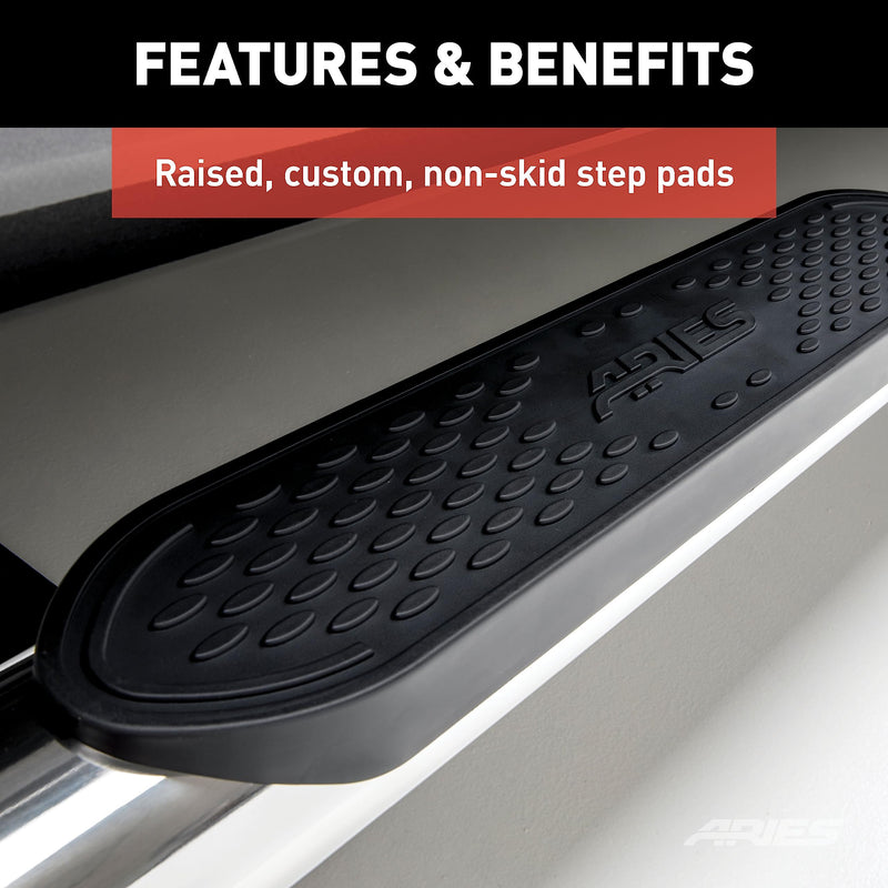 Automotive ARIES Oval Side,4IN,Stainless