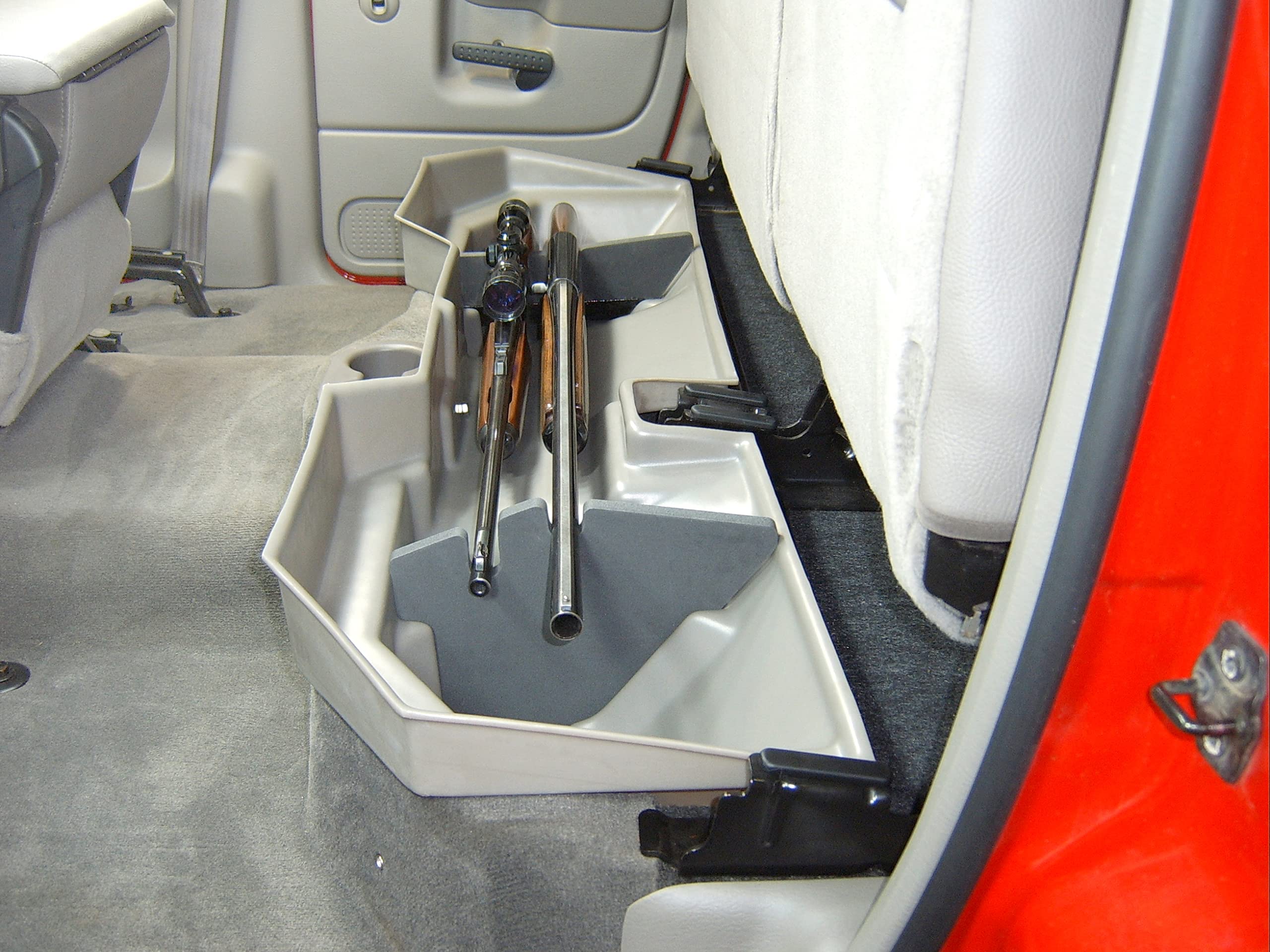 Under Seat Storage DuHa 30017 fits 2002-2024 Ram 1500 & 2003-2026 2500/3500 Quad Cab/Crew Cab (Classic Body) w/o Factory Subwoofer | Black Heavy Duty Back Seat Organizer
