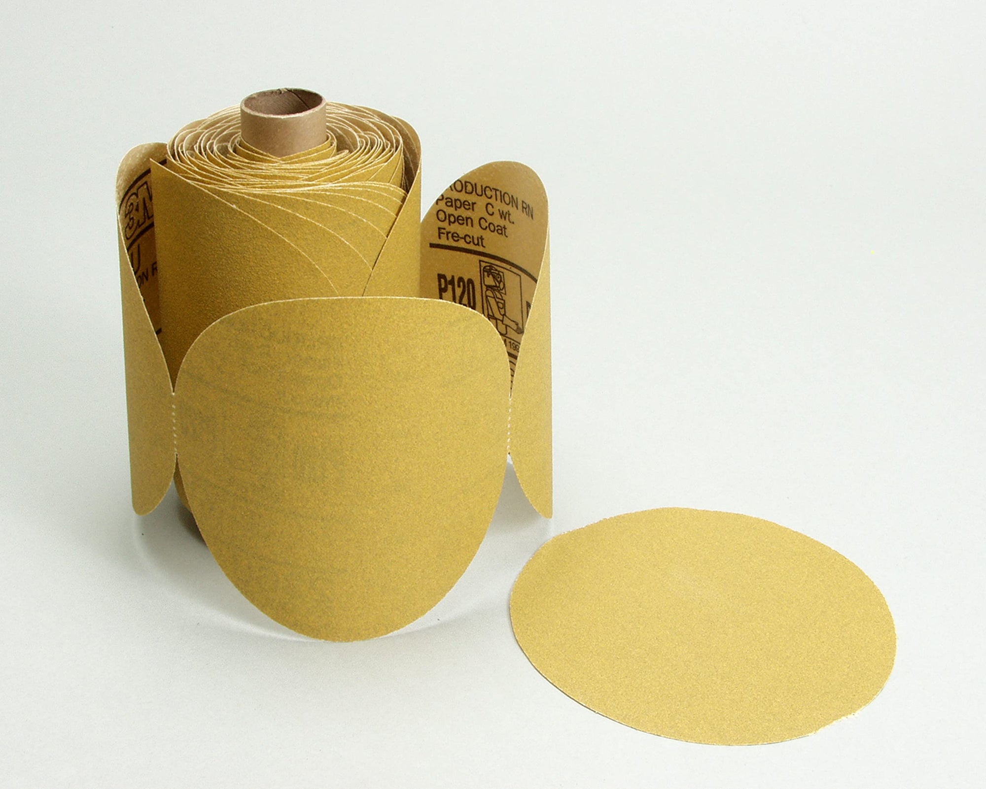 5 in x NH P120 C-weight Cubitron Stikit Paper Disc Roll 236U, Die 600Z