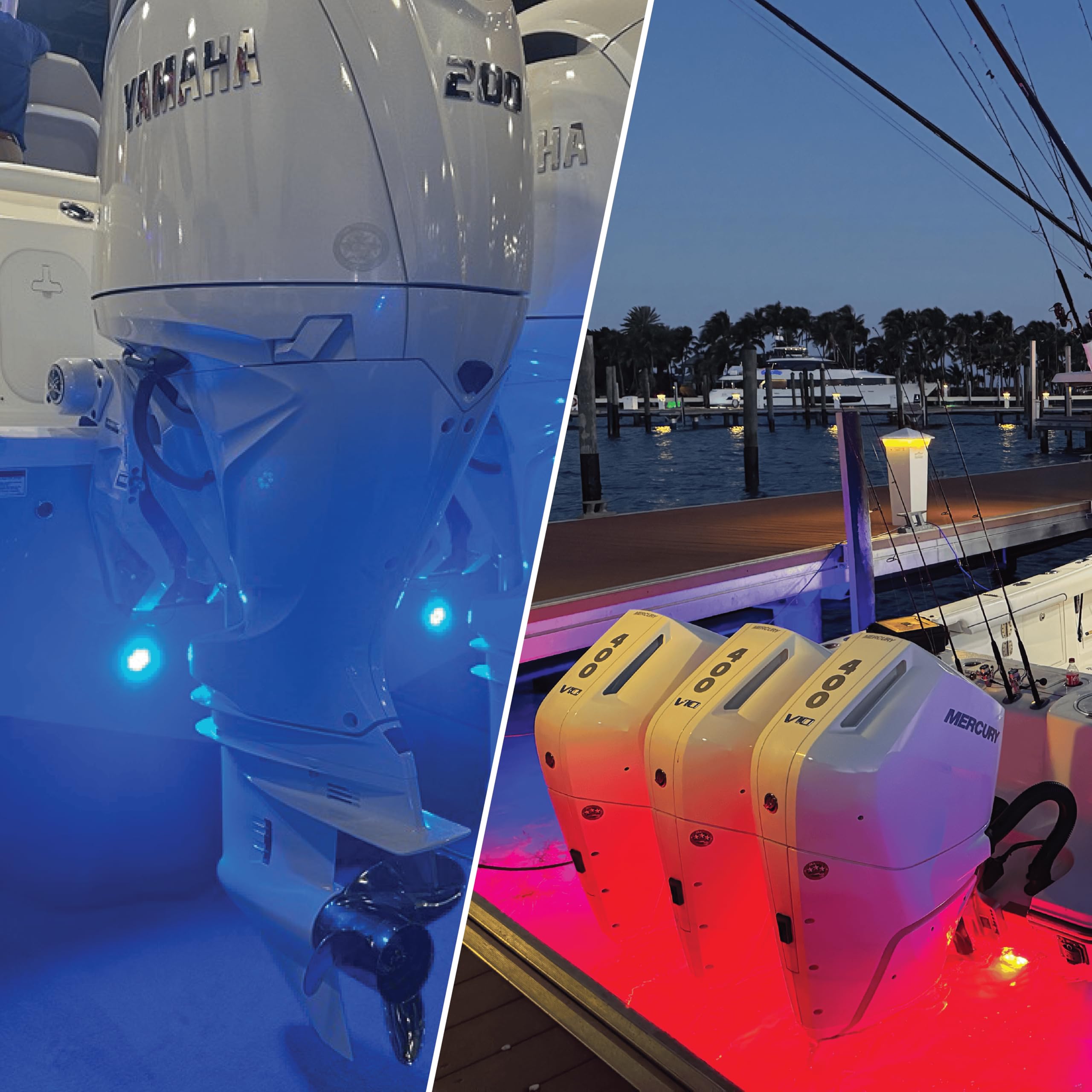 shadow-caster LED SCR-16 Underwater Boat Light - Bimini Blue - Bronze Housing - 60W Surface Mount - Tempered Glass Lens - IP68 Fully Submersible Waterproof