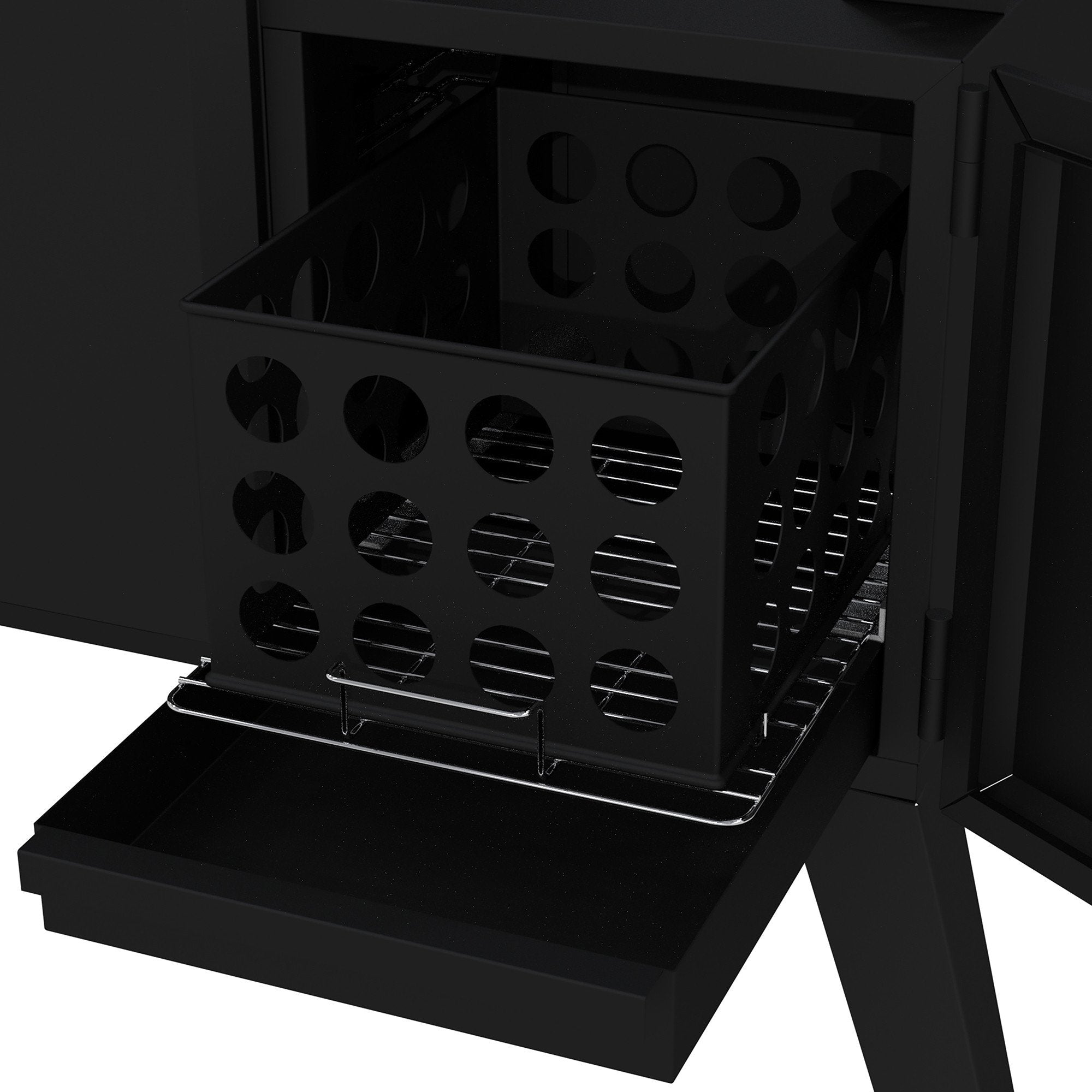 Dyna-Glo Vertical Offset Charcoal Smoker DGO1890BDC-D Wide Body, Black
