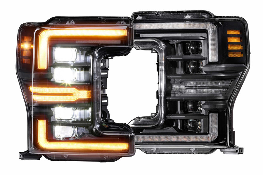 Morimoto XB LED Headlights Amber DRL (Gen 2) Fits Ford Super Duty 2017-2019, Plug and Play Pair of LED Headlight Assemblies (LF503.2-A-ASM)