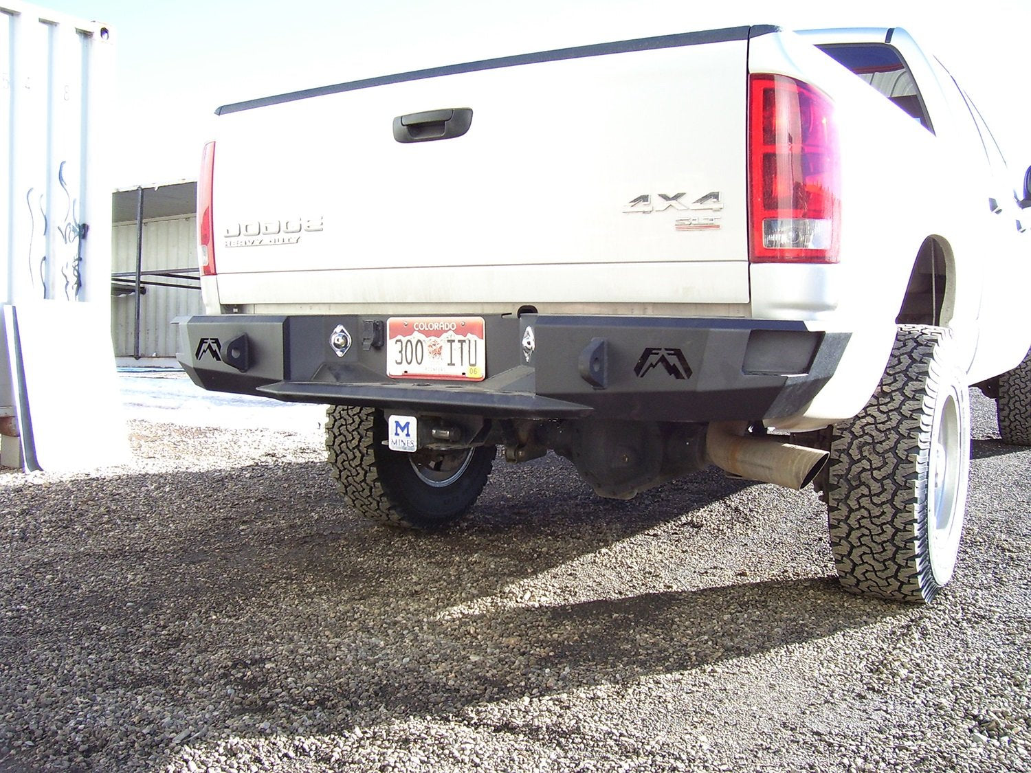 Heavy Duty Rear Bumper Fab Fours DR03-W1050-B Uncoated/Paintable Incl. 0.75 in. D-Ring Mount [AWSL]