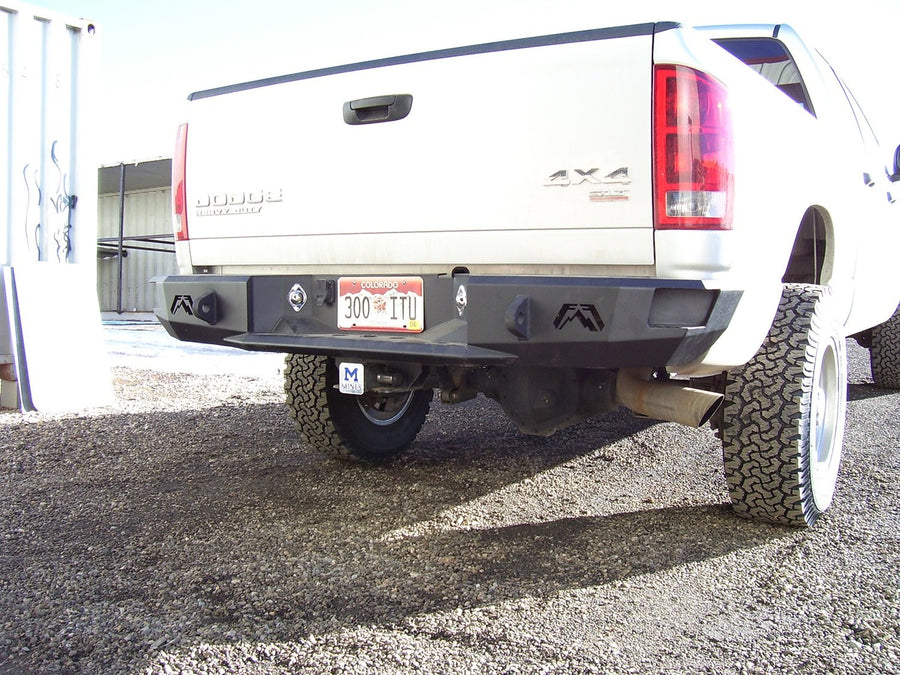 Heavy Duty Rear Bumper Fab Fours DR03-W1050-B Uncoated/Paintable Incl. 0.75 in. D-Ring Mount [AWSL]