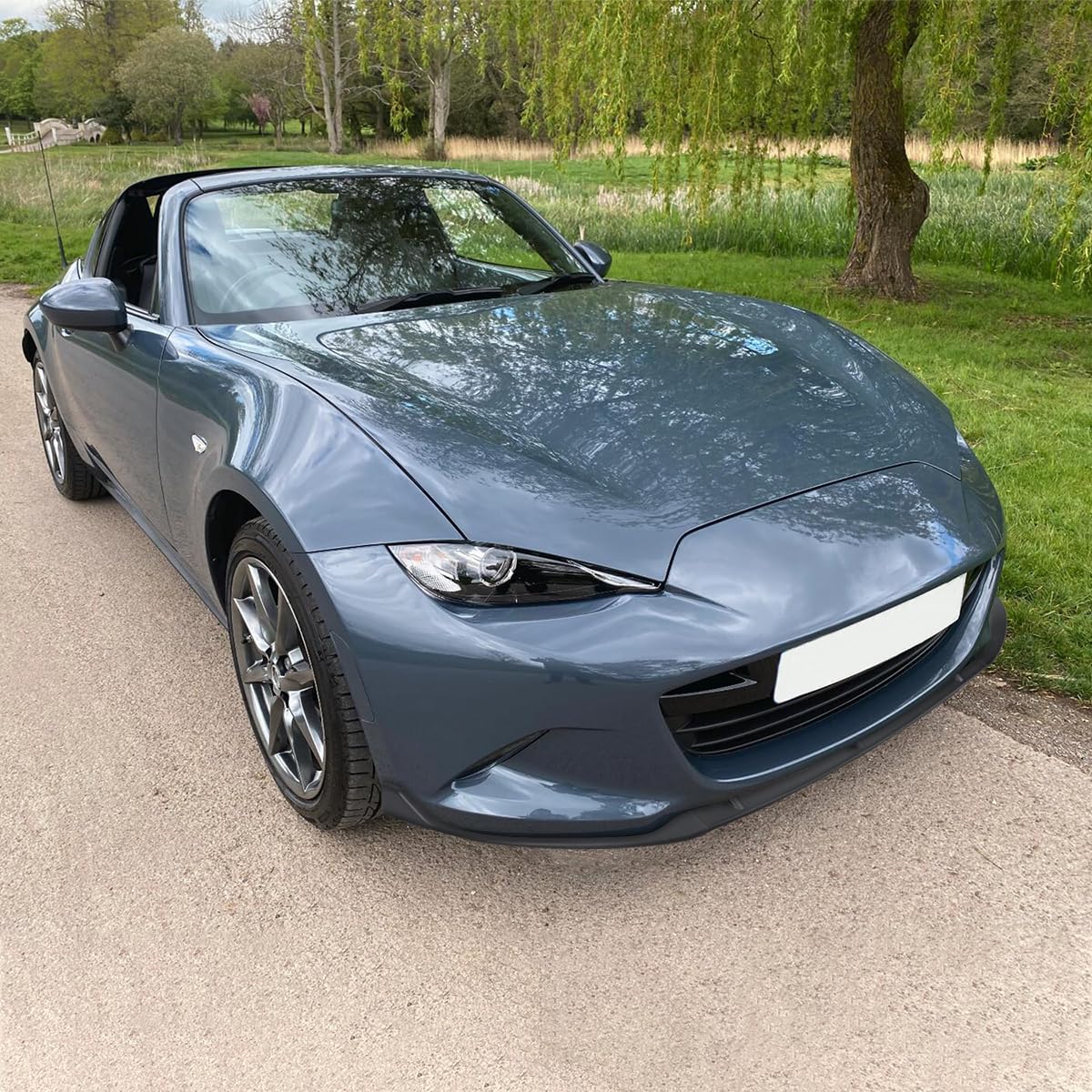 Matte Black Spec-D Tuning Front Bumper Lip Spoiler Body Kit 3PC Compatible with 2016-2025 Mazda MX-5 Miata