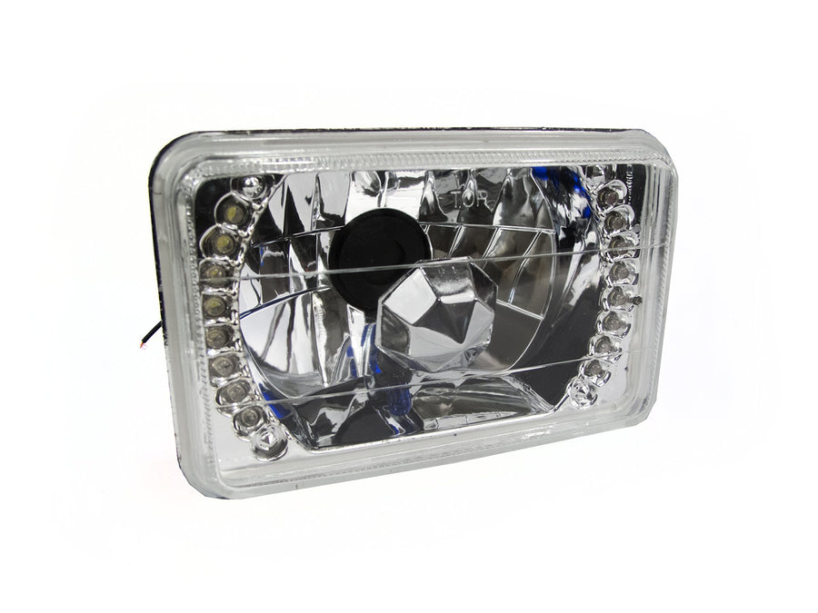LED Conversion Race Sport Lens (7X6 Dmnd Cut H4 Conversion Le Led Sealed RS7X6SH4LEDW)
