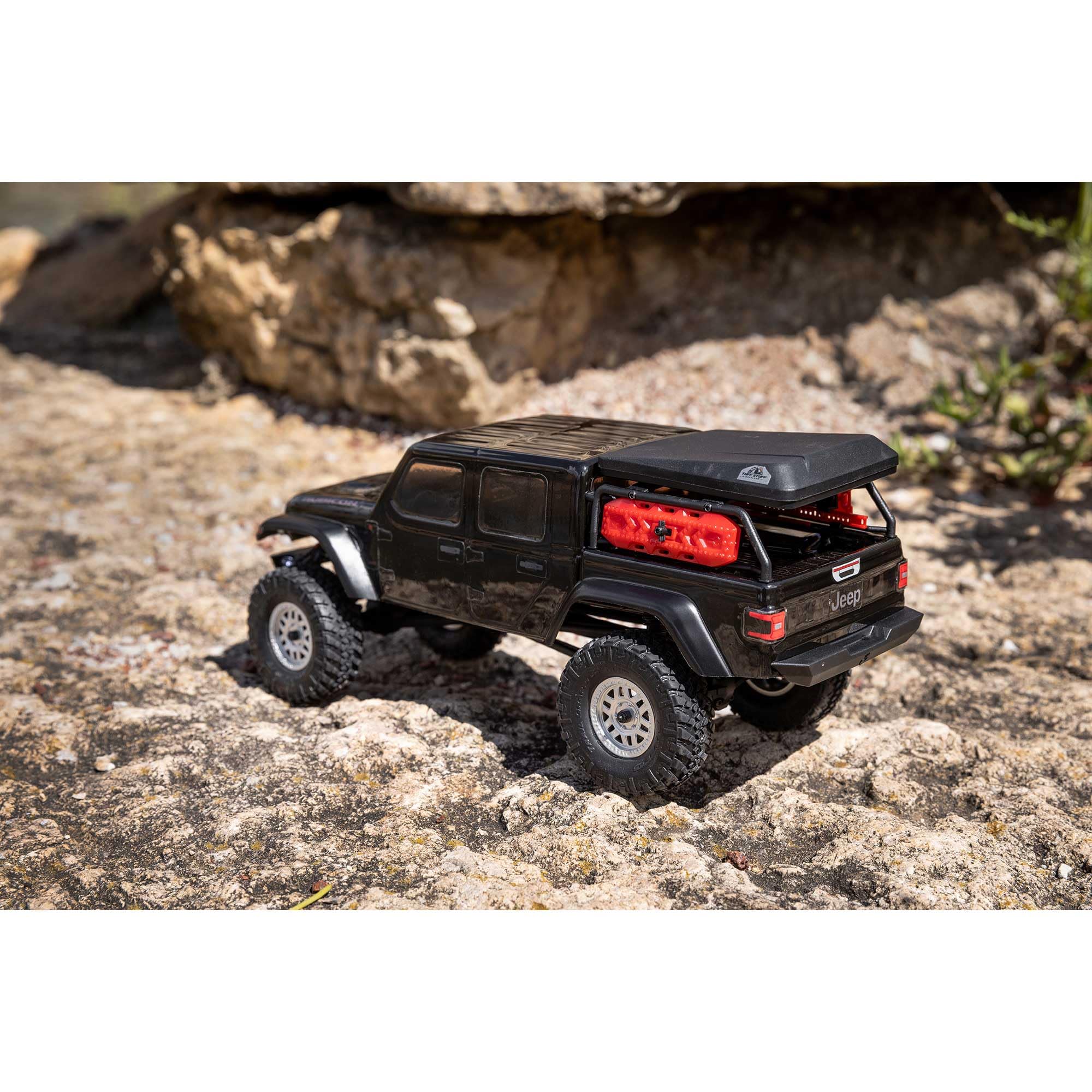 Axial SCX24 RC Truck Jeep Gladiator 4 Wheel Drive Rock Crawler Brushed RTR (Nothing Needed to Complete Ready-to-Run), Black, AXI00005V2T5, Remote Control Car, RC Car, RC Crawler