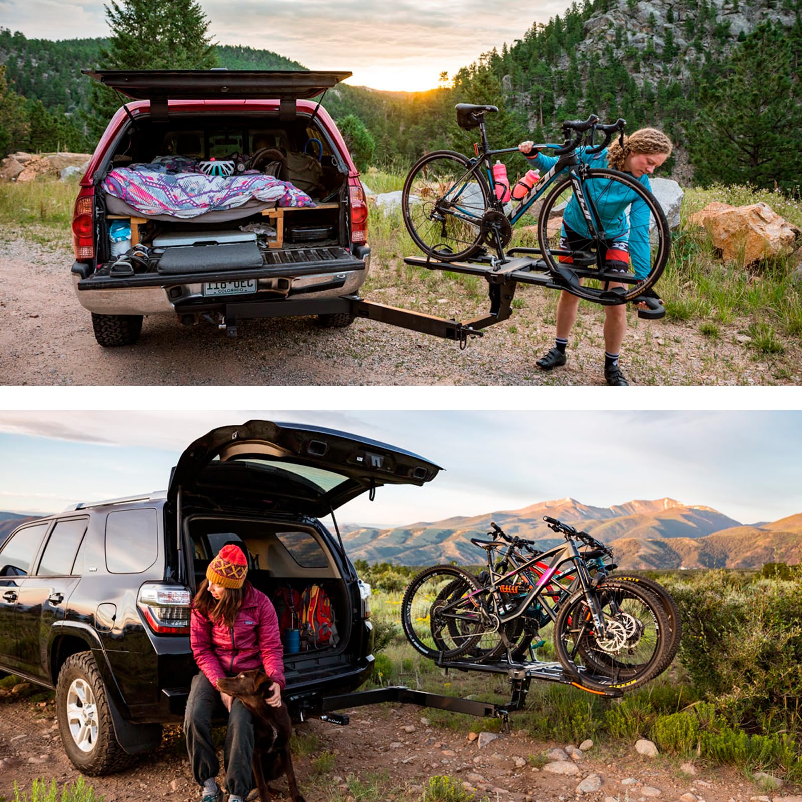 KUAT Swing Away V2 Bike Rack Extension | Durable Adjustable 90 & 120-Degree Swinging Bicycle Hauling 2" Hitch Extender | Car Truck Backdoor Access| Up to 4 Bike/250lbs Capacity - Driver Side