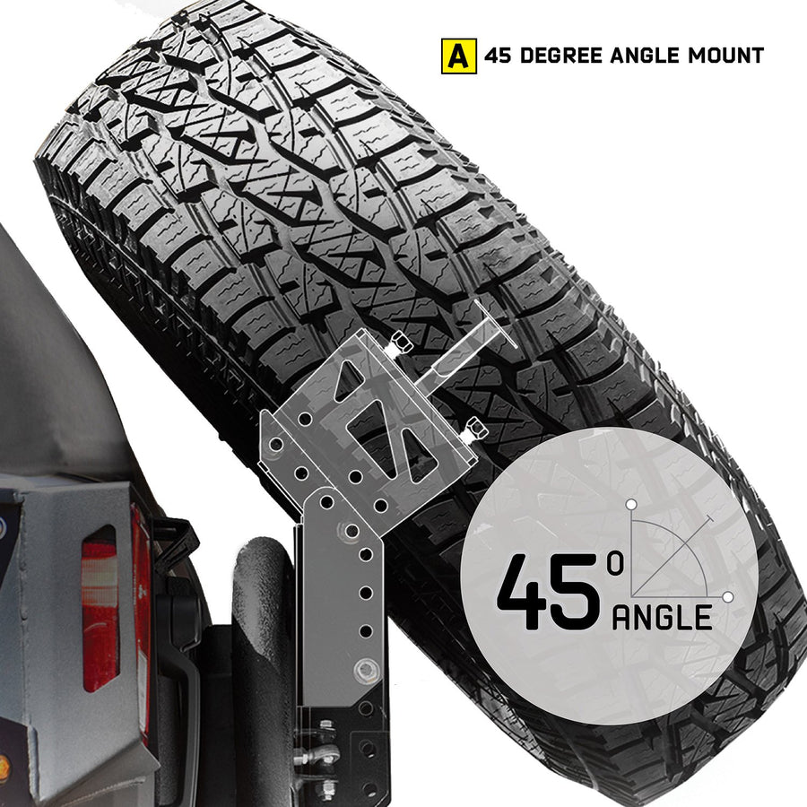 SLANT BACK SmittyBilt TIRE MOUNT - SB76857-05