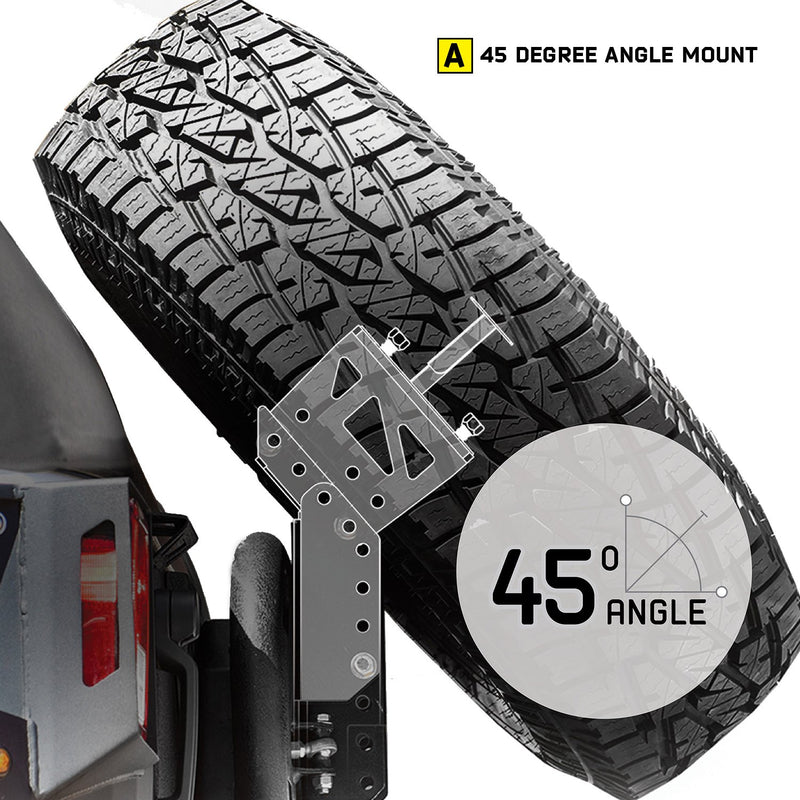 SLANT BACK SmittyBilt TIRE MOUNT - SB76857-05