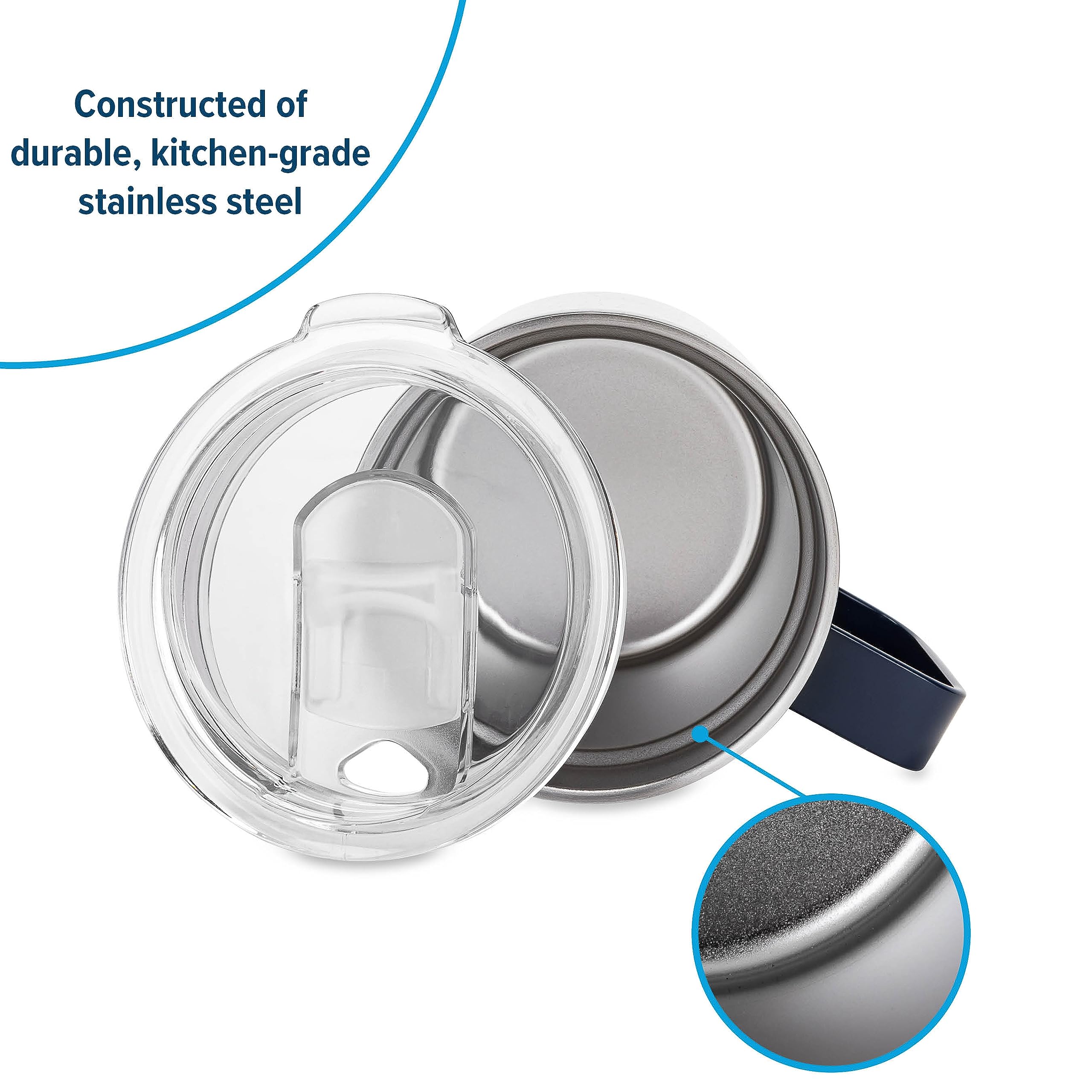 Stainless Steel Coffee Mug Camco Life is Better at The Campsite - Microwave & Dishwasher Safe - Features Double Wall Vacuum Insulation & RV Constellation Design - Holds 14oz. (53310)