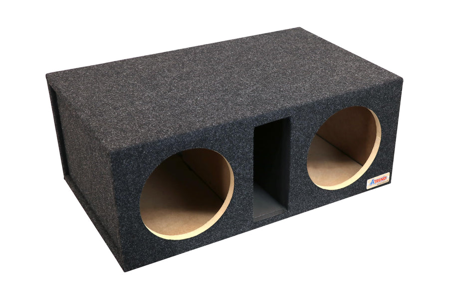 Dual Vented Bbox 10 Inch Subwoofer Enclosure - Pro Series Dual Vented SPL Car Subwoofer Boxes & Enclosures - Premium Subwoofer Box Improves Audio Quality, Sound & Bass - Nickel Finish Terminals