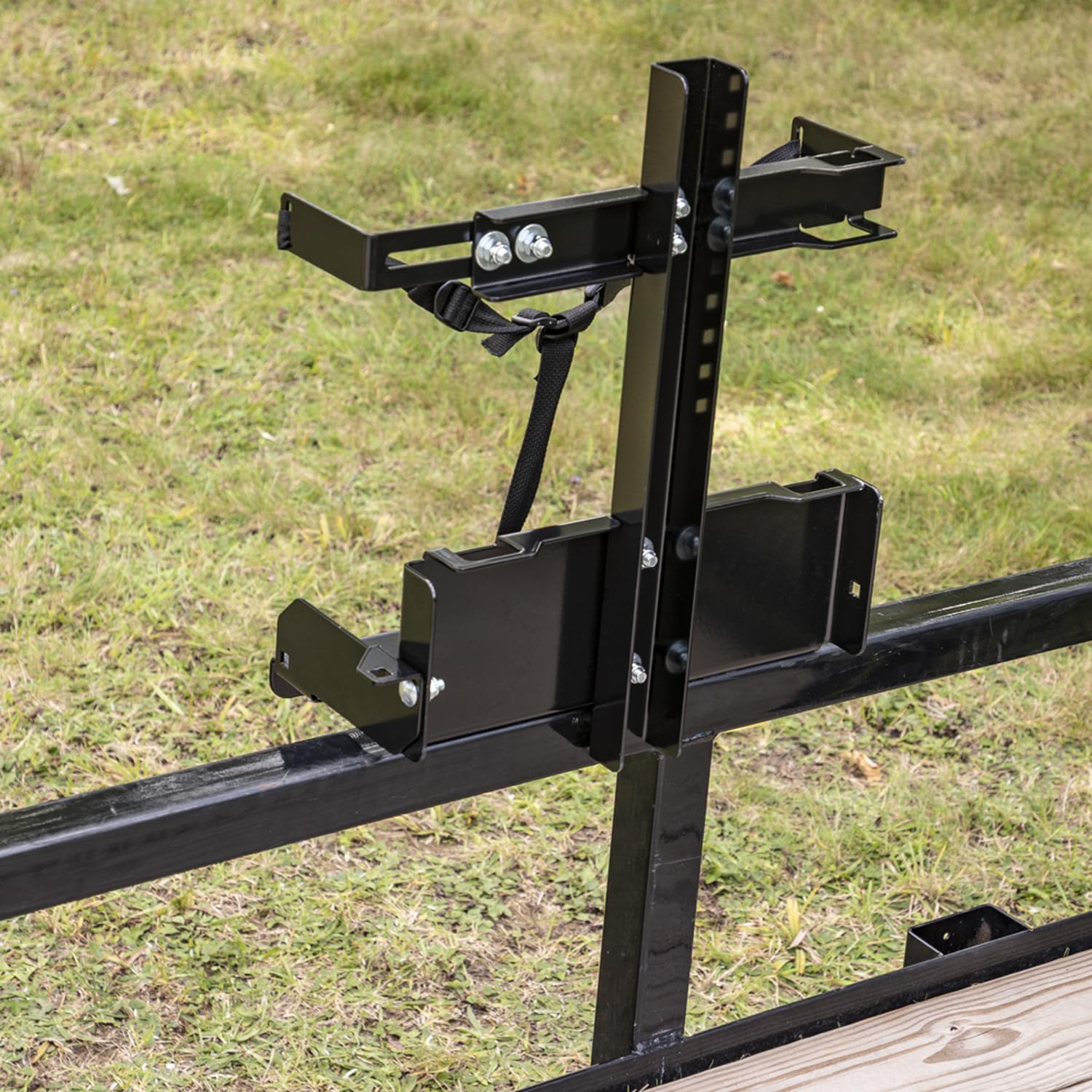 LT23 Buyers Products Adjustable Backpack Sprayer Rack for Landscape Trailers, Easy Storage for Landscaping Equipment and Supplies, Made in The USA, Black