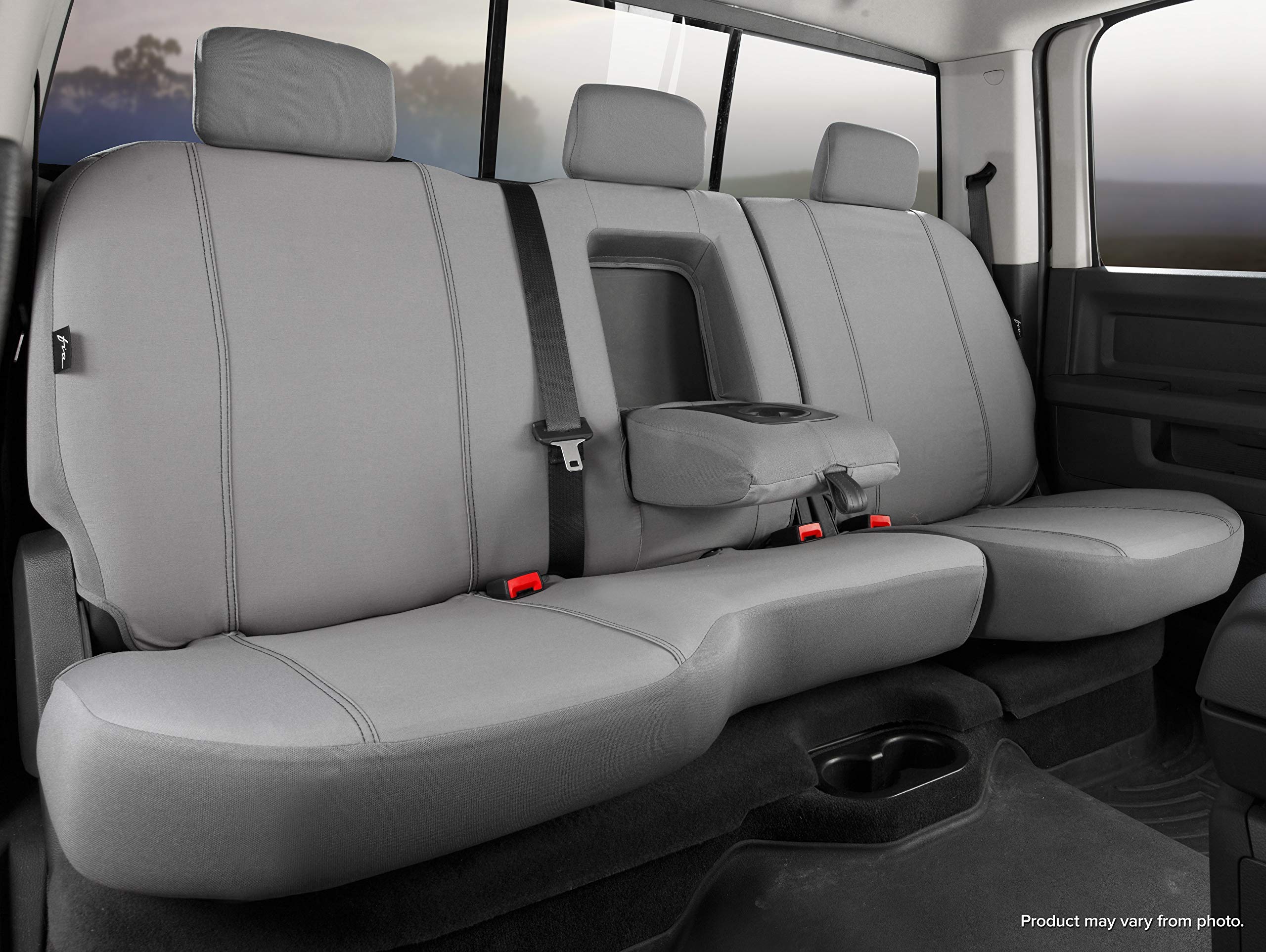 Gray Fia SP82-54 Custom Fit Rear Seat Cover Split Seat 40/60 - Polyester, (Gray)