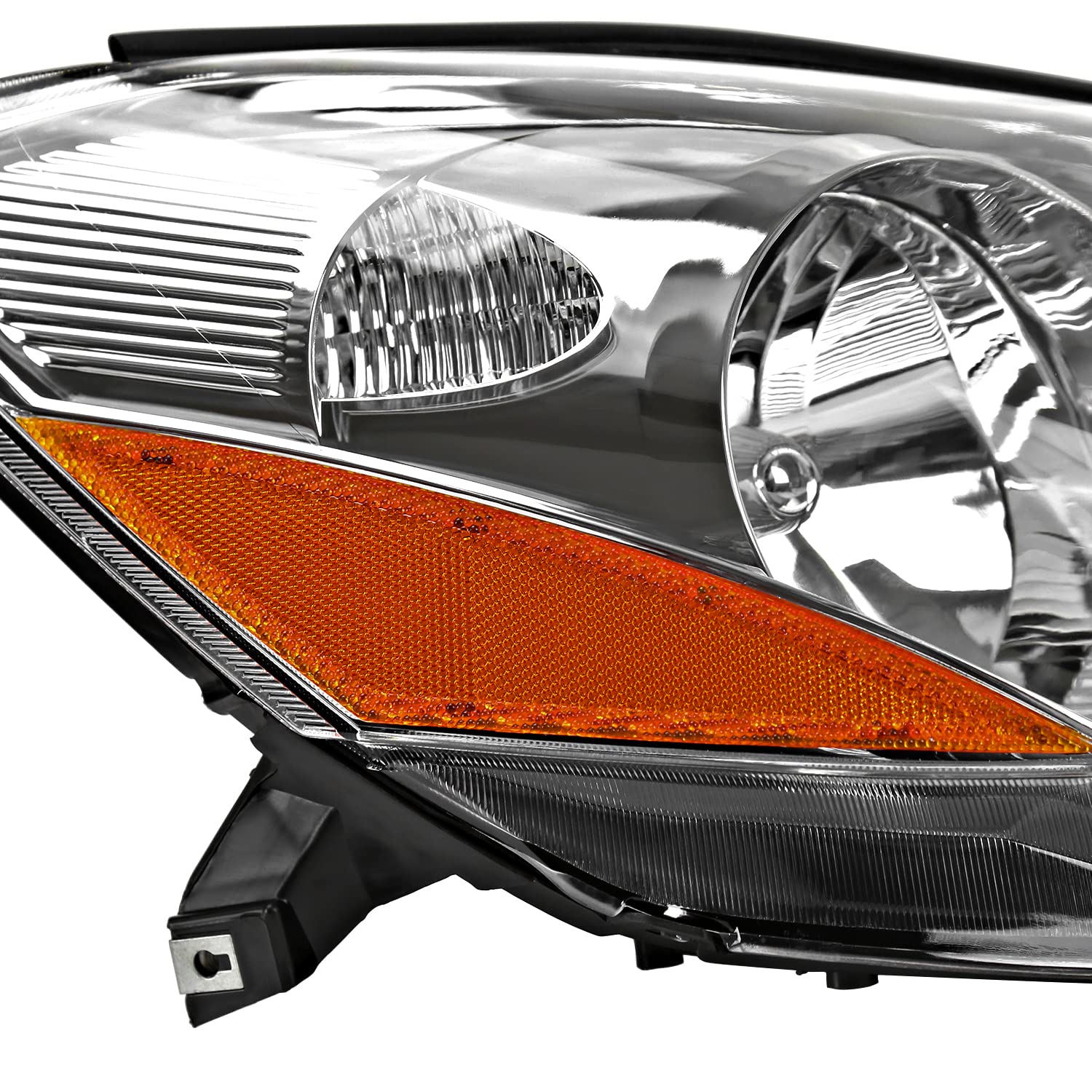 Passenger Side Right Spec-D Tuning Chrome Headlight Compatible with 2006-2010 Toyota Sienna