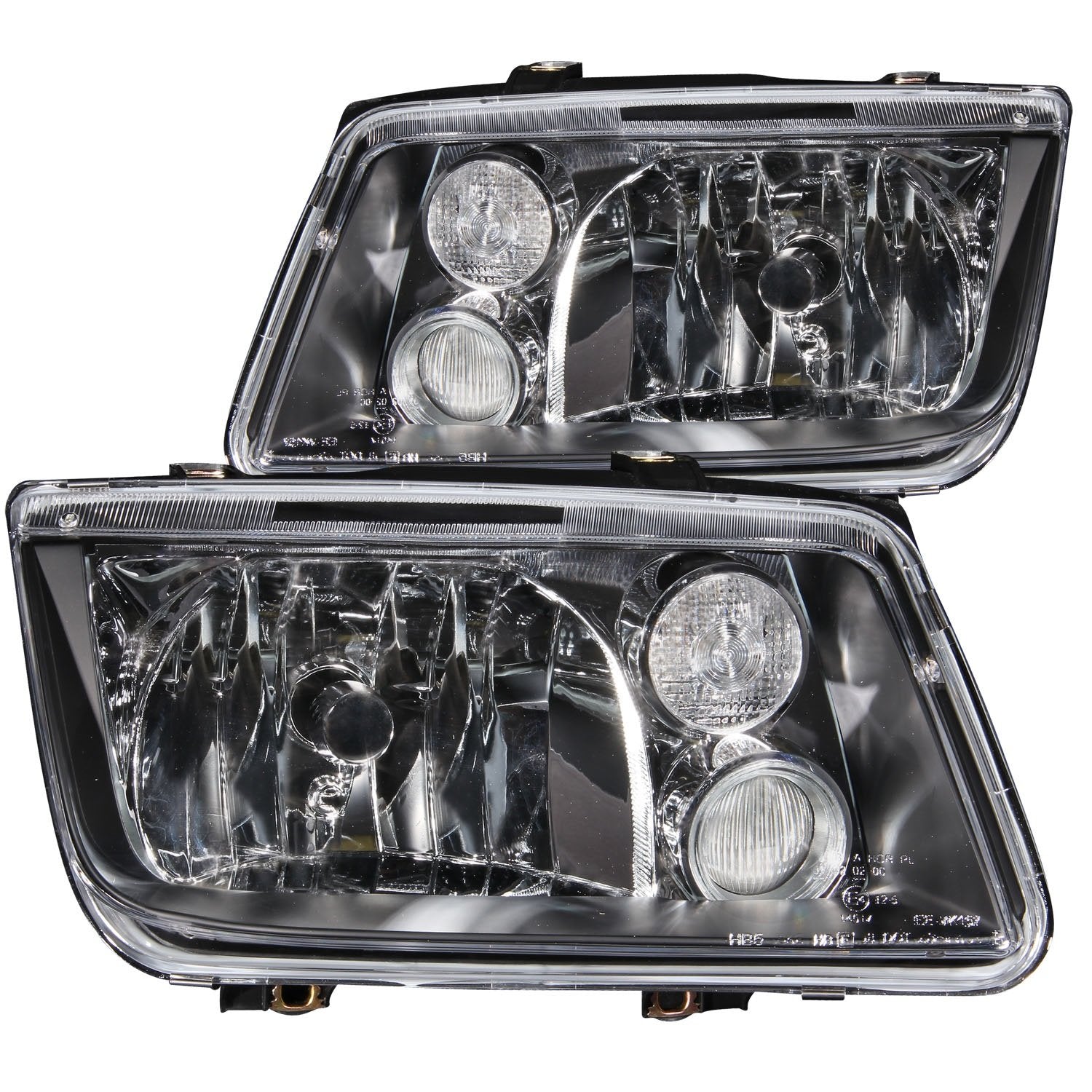 Volkswagen Jetta Anzo USA 121169 Black Headlight Assembly - (Sold in Pairs)