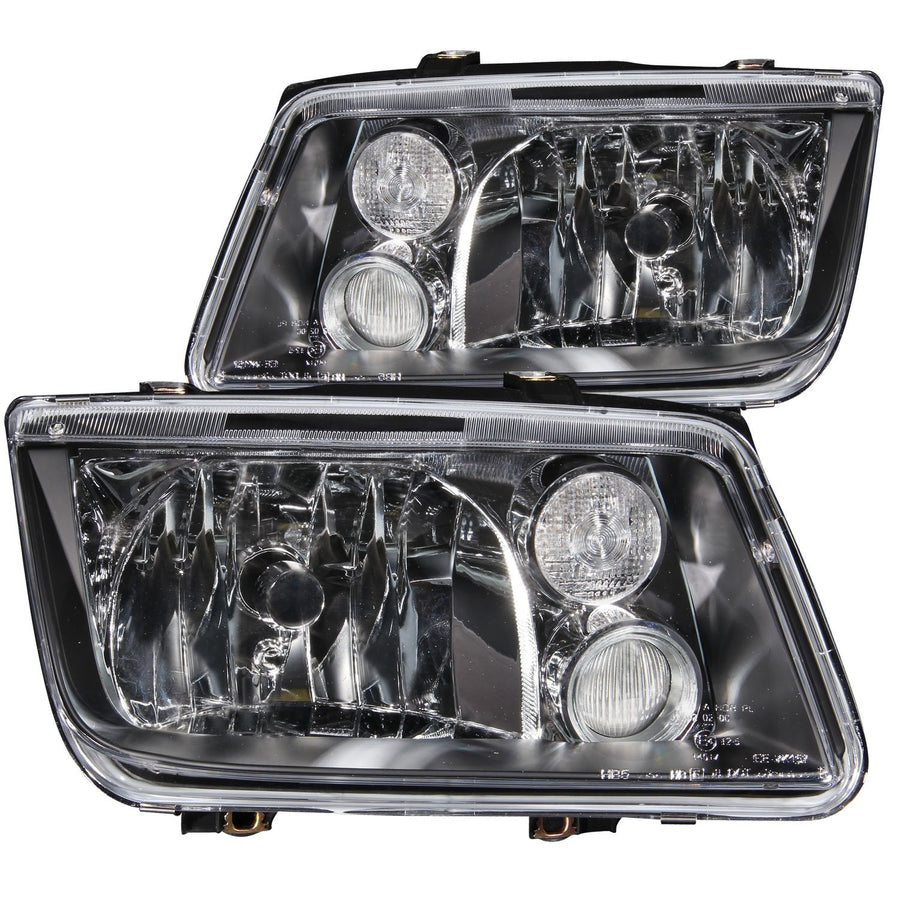 Volkswagen Jetta Anzo USA 121169 Black Headlight Assembly - (Sold in Pairs)
