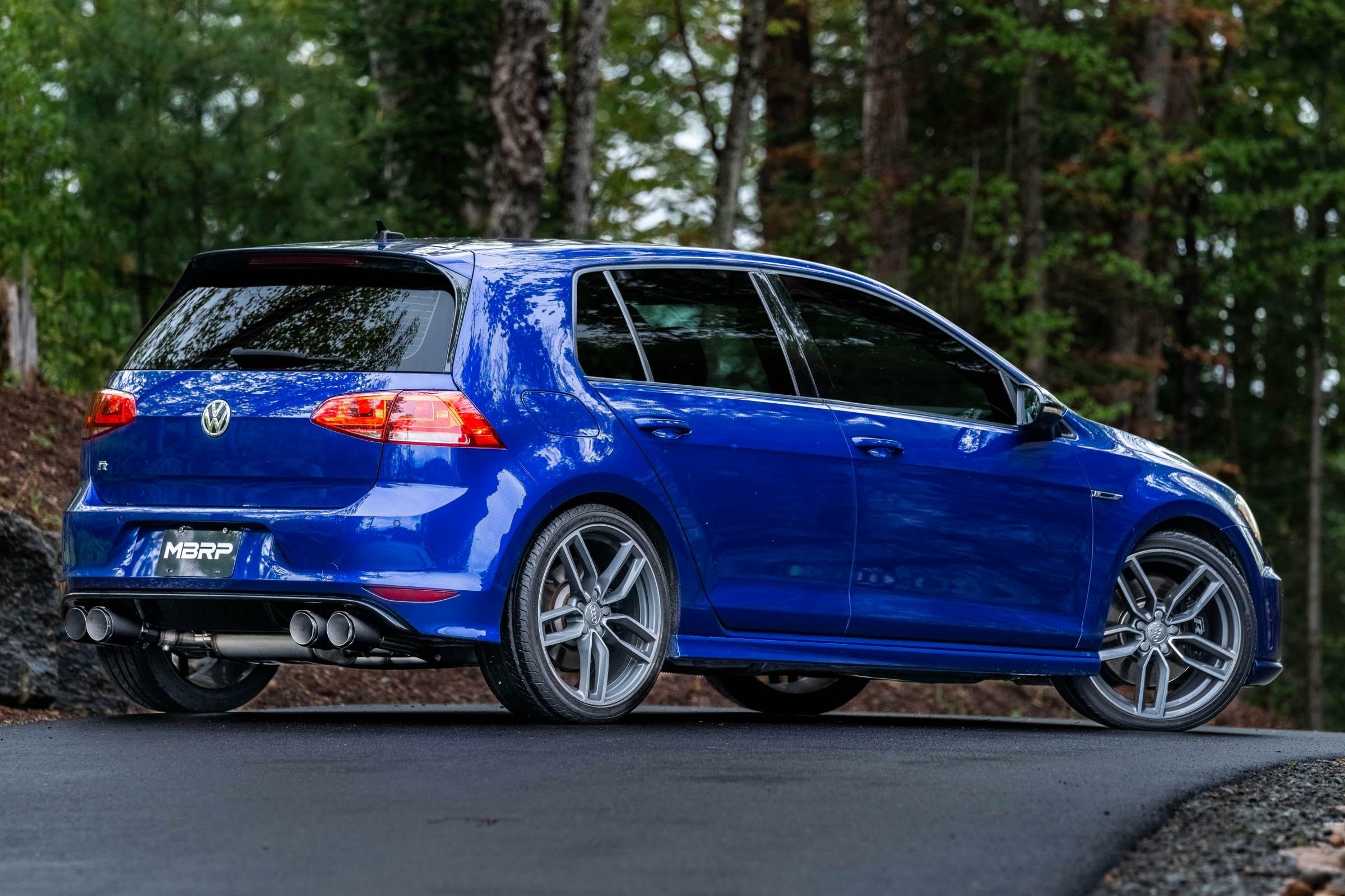 15-19 VW Golf R MBRP 3 in Cat Back w/ 4 in OD Quad Carbon Fiber Tips - T304