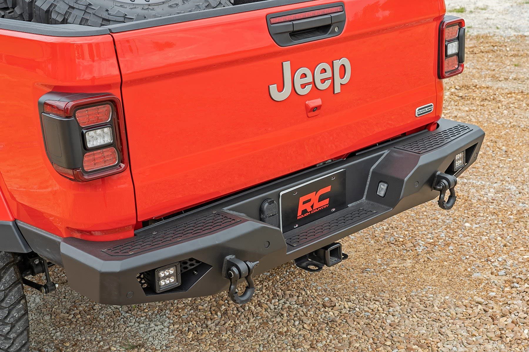 Heavy Duty Rough Country Rear Bumper w/LEDs for 2020-2024 Gladiator - 10646