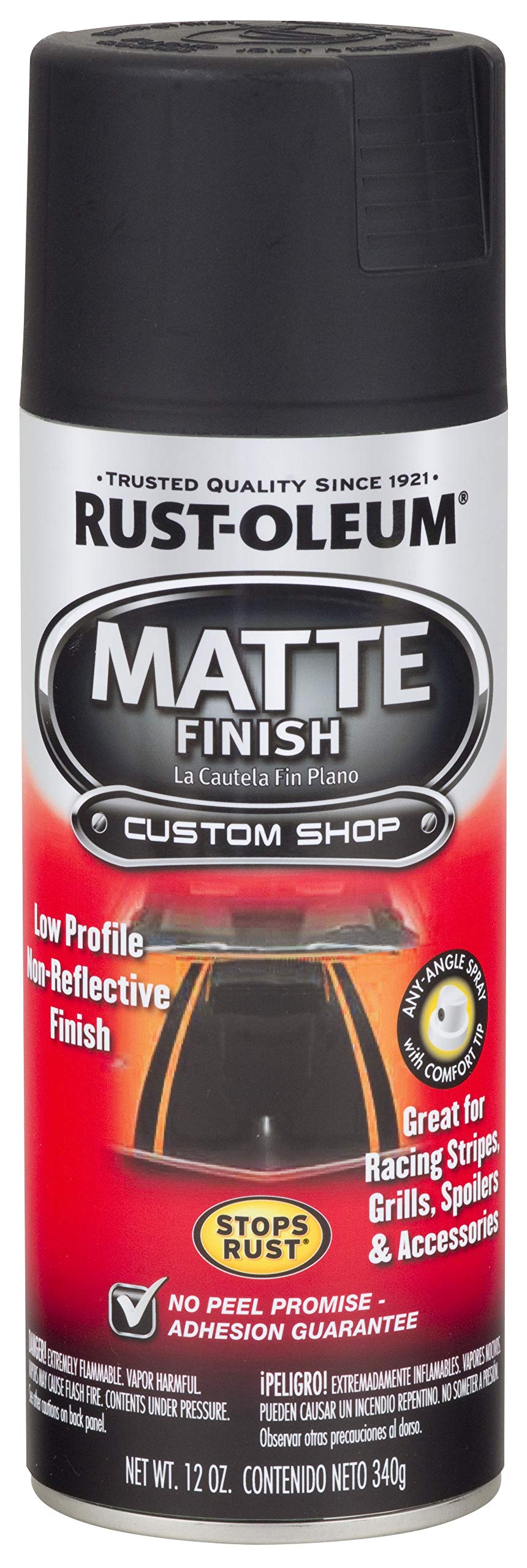 Rust-Oleum Automotive Matte Finish Spray Paint, Matte Black, 12 oz