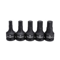 5 Pc. GEARWRENCH 3/4" Drive Hex Bit Impact Socket Set, Metric - 84968