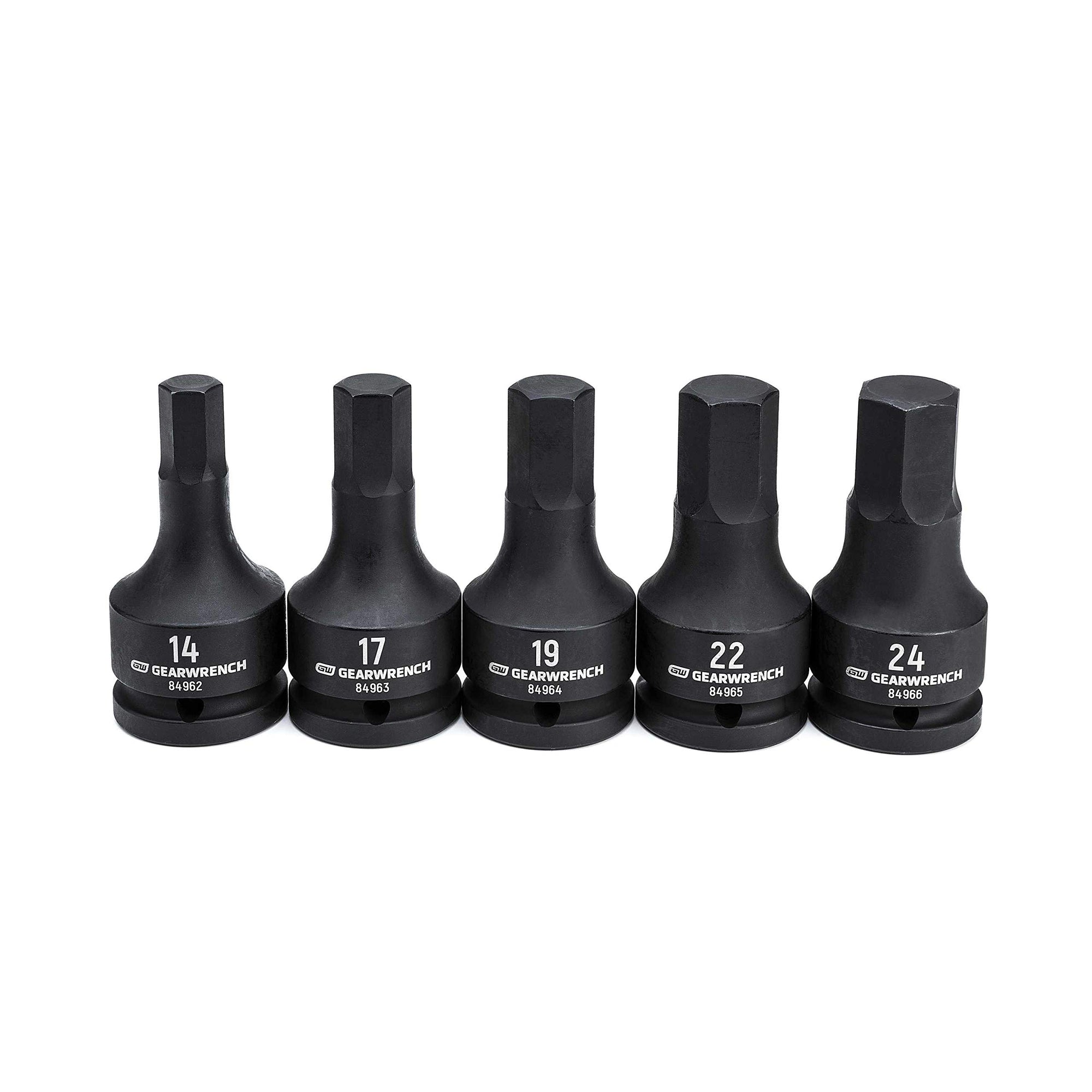 5 Pc. GEARWRENCH 3/4" Drive Hex Bit Impact Socket Set, Metric - 84968