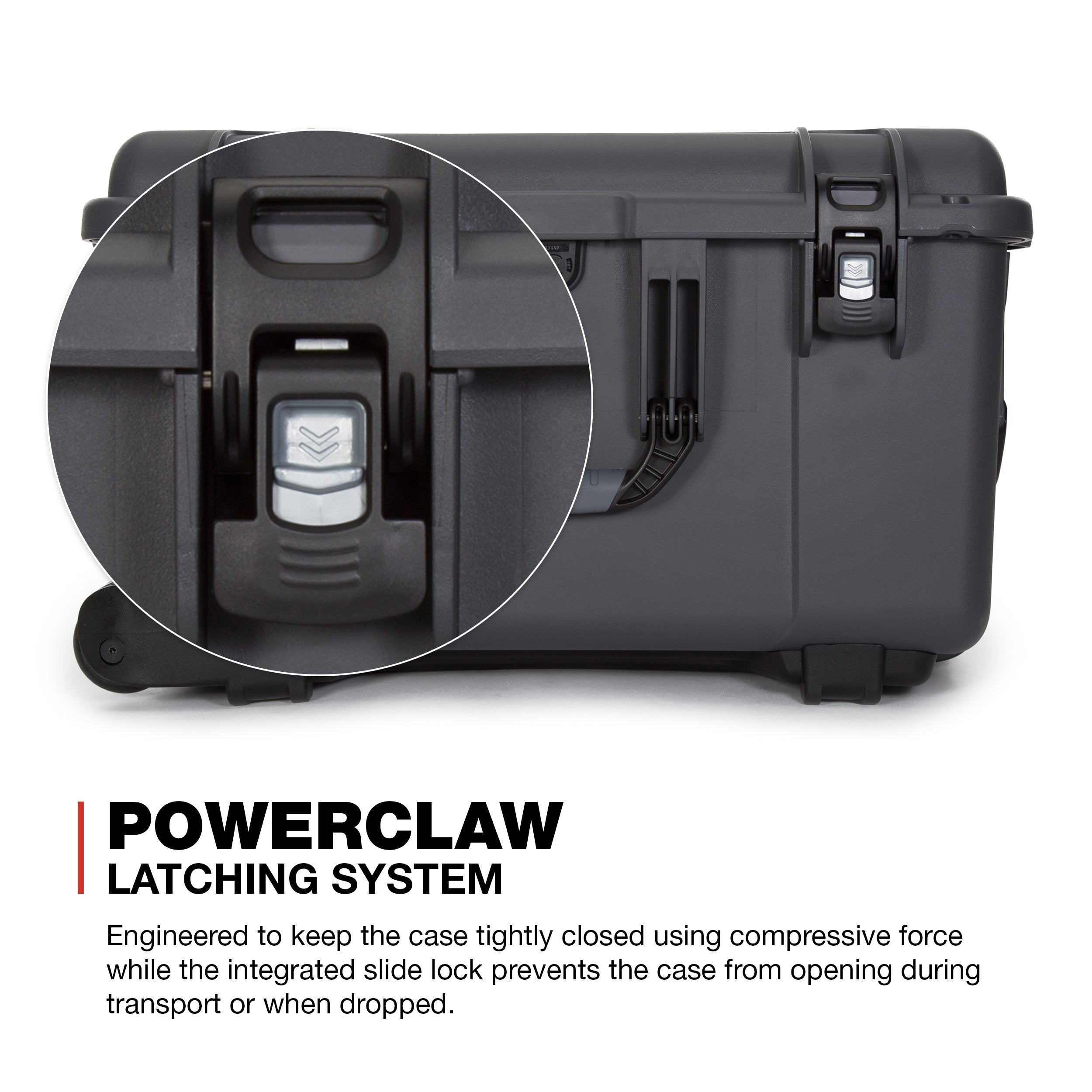 NANUK 960 Wheeled Series Lightweight NK-7 Resin Waterproof Case with Padded Divider, Graphite