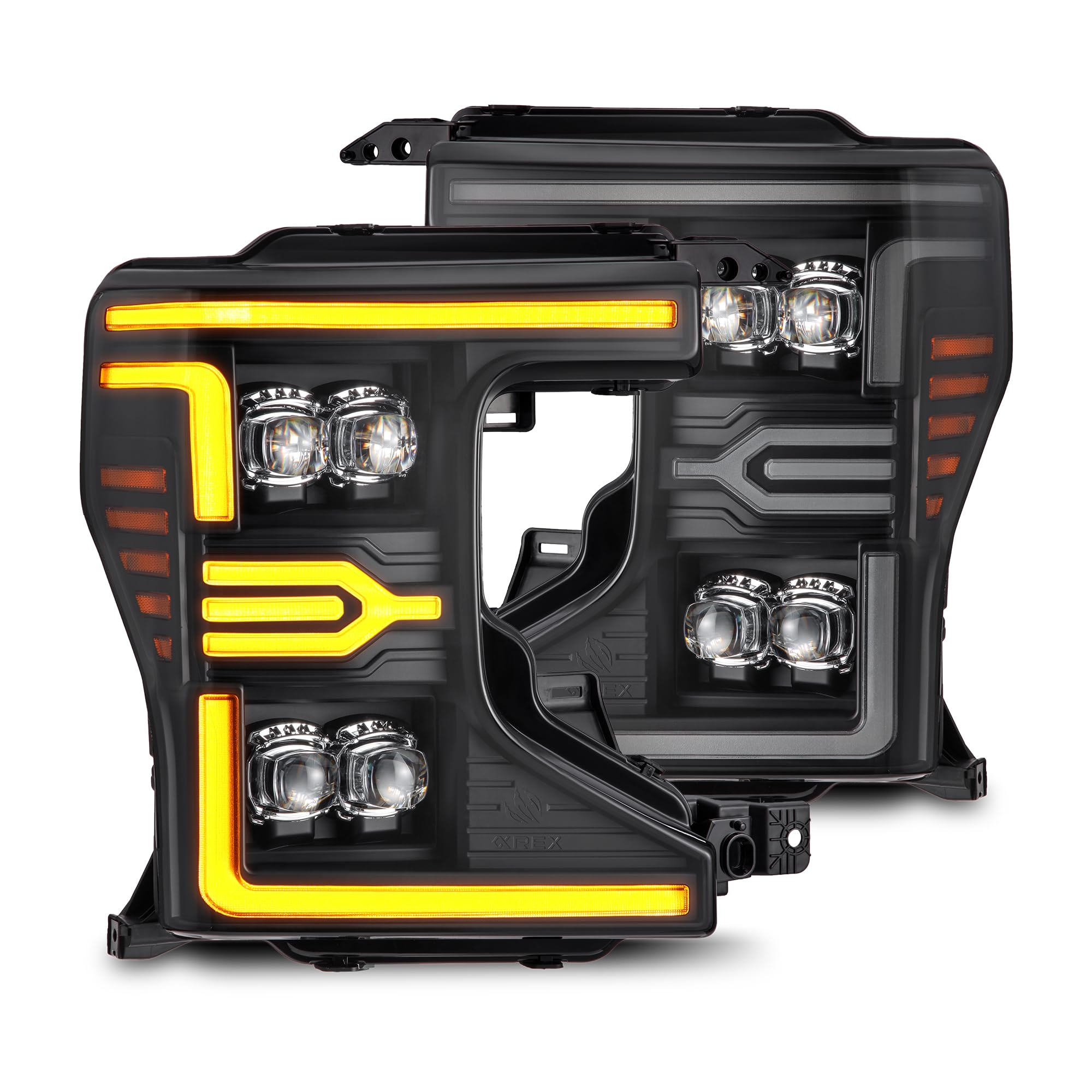 NOVA-Series LED Black AlphaRex Projector Headlights for 20-22 Super Duty