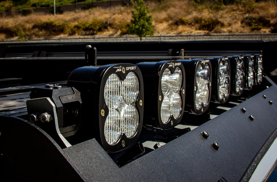 Baja Designs Linkable XL LED Roof Bar Light Kit for Prinsu Sherpa Rack fits Toyota 4Runner 2010-23, FJ Cruiser 2007-14, Tacoma 2005-2023, Tundra 2007-21 Truck (Multi-Pattern Clear Lens)