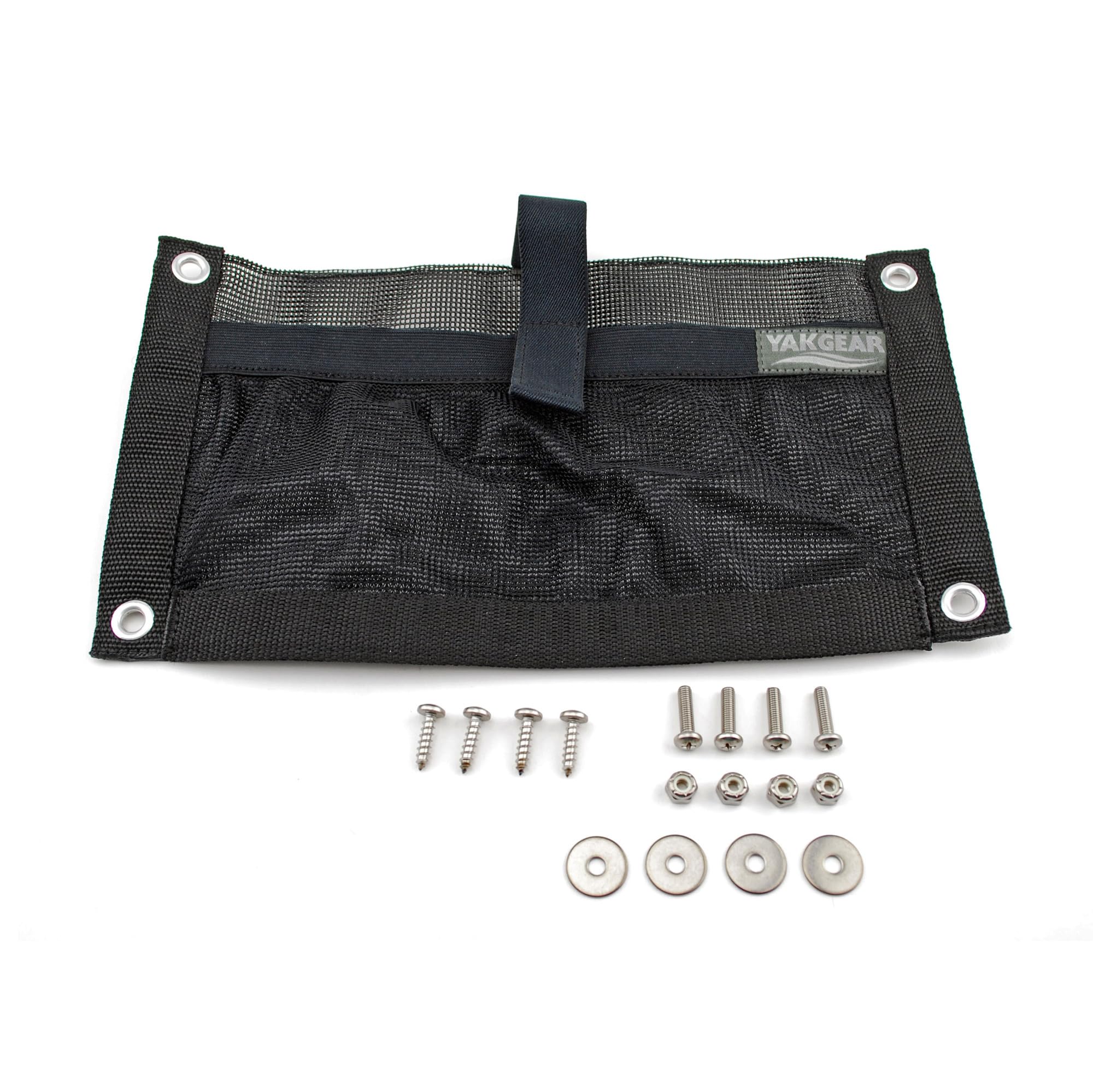 Kayak Angler Kit Crate – Basic YakGear | Complete Kayak Fishing Storage System with Double Rod Holder, Accessory Pouch, Anchor Kit, Utility Leashes & Heavy-Duty Milk Crate