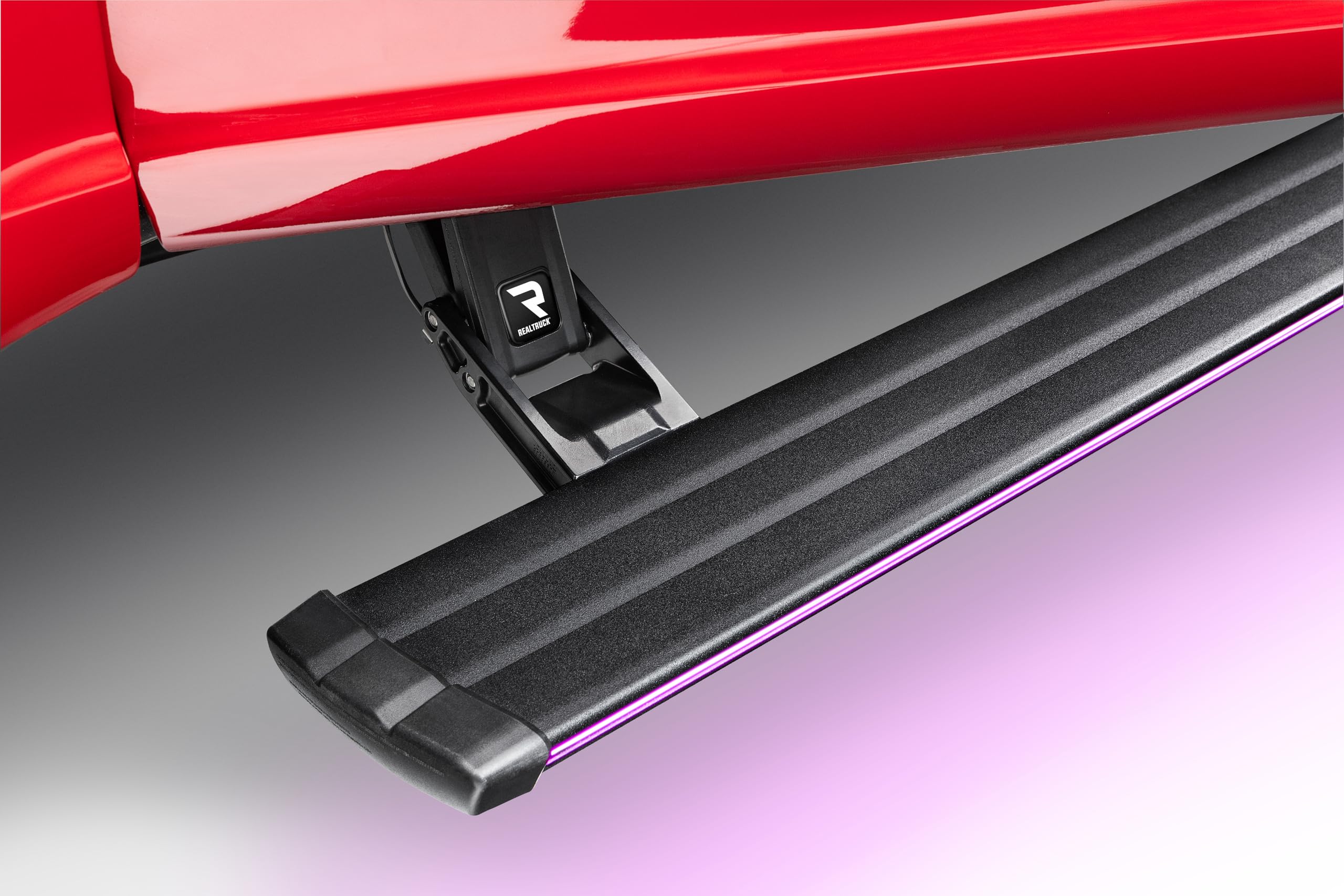 AMP Research PowerStep Vision RealTruck | Fits 2018-2024 RAM 1500 & Classic/2500/3500 | 96239-01A | Rust Proof Aluminum Retractable Electric Steps with LED Step Lights