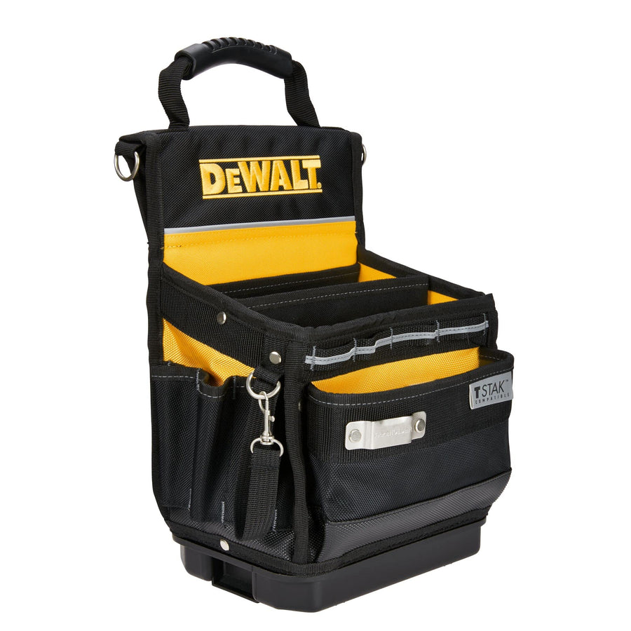 DEWALT Easy Access Tool Bag, Small Tool Pouch with Hard Bottom and Carrying Strap (DWST17624)