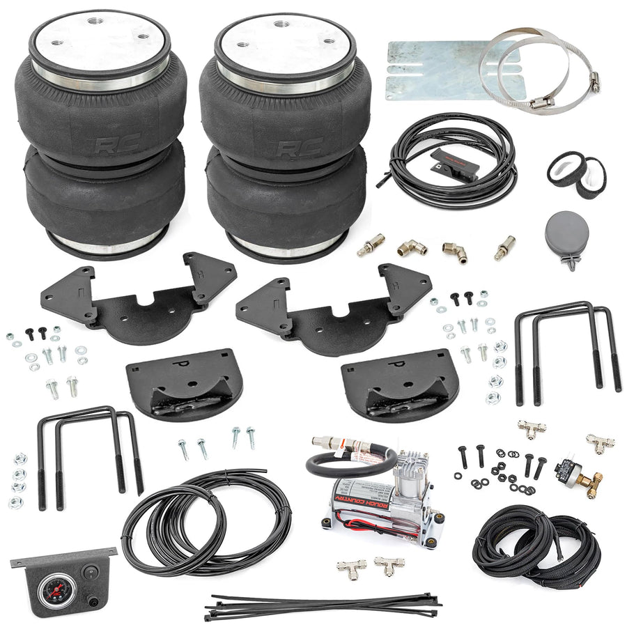 Rough Country Suspension Kit Air Bags with Compressor for Chevy Silverado & GMC Sierra 1500 (2019-2026) - Airbags for Trucks w/Stock Lift