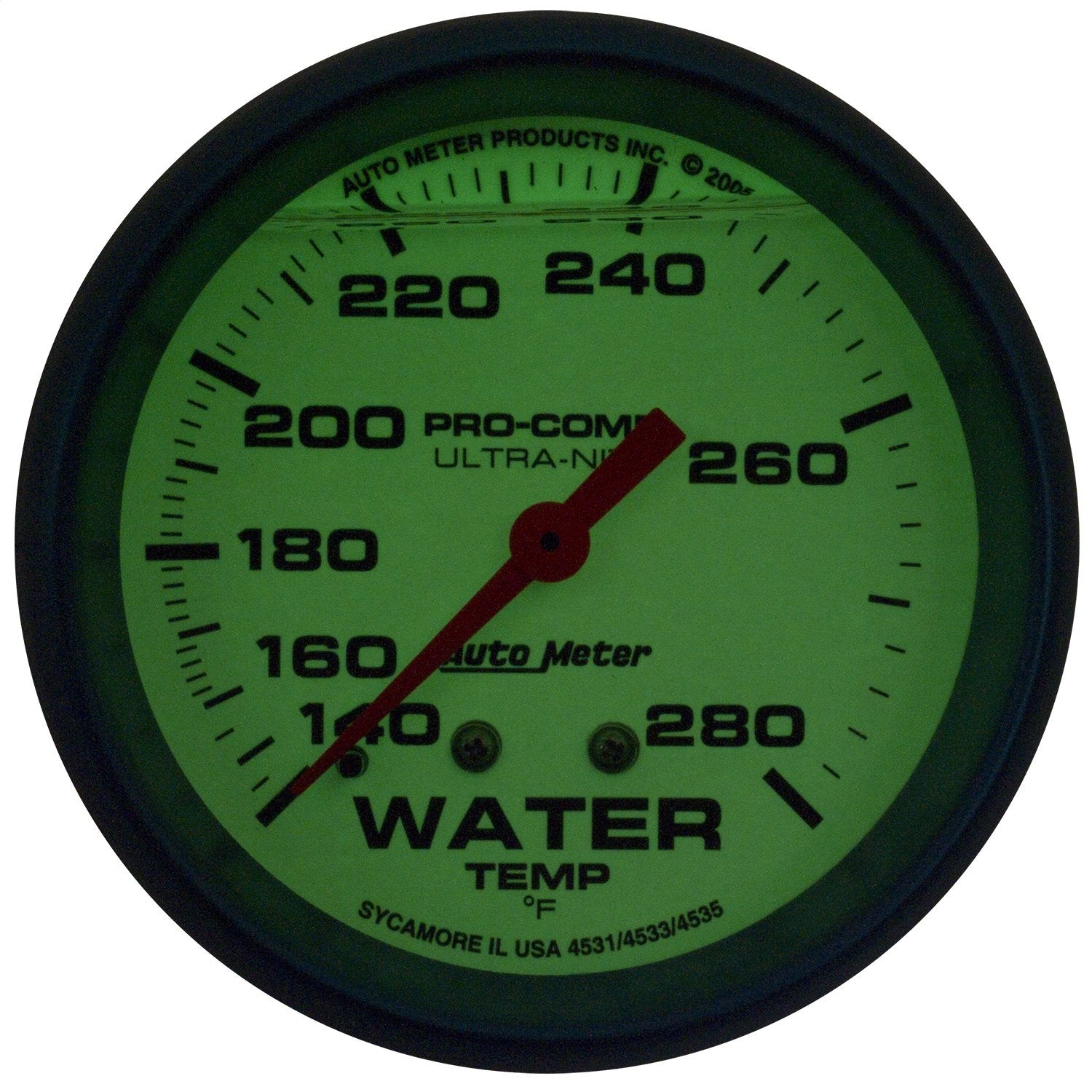 Ultra-Nite Auto Meter 4231 Water Temperature Gauge