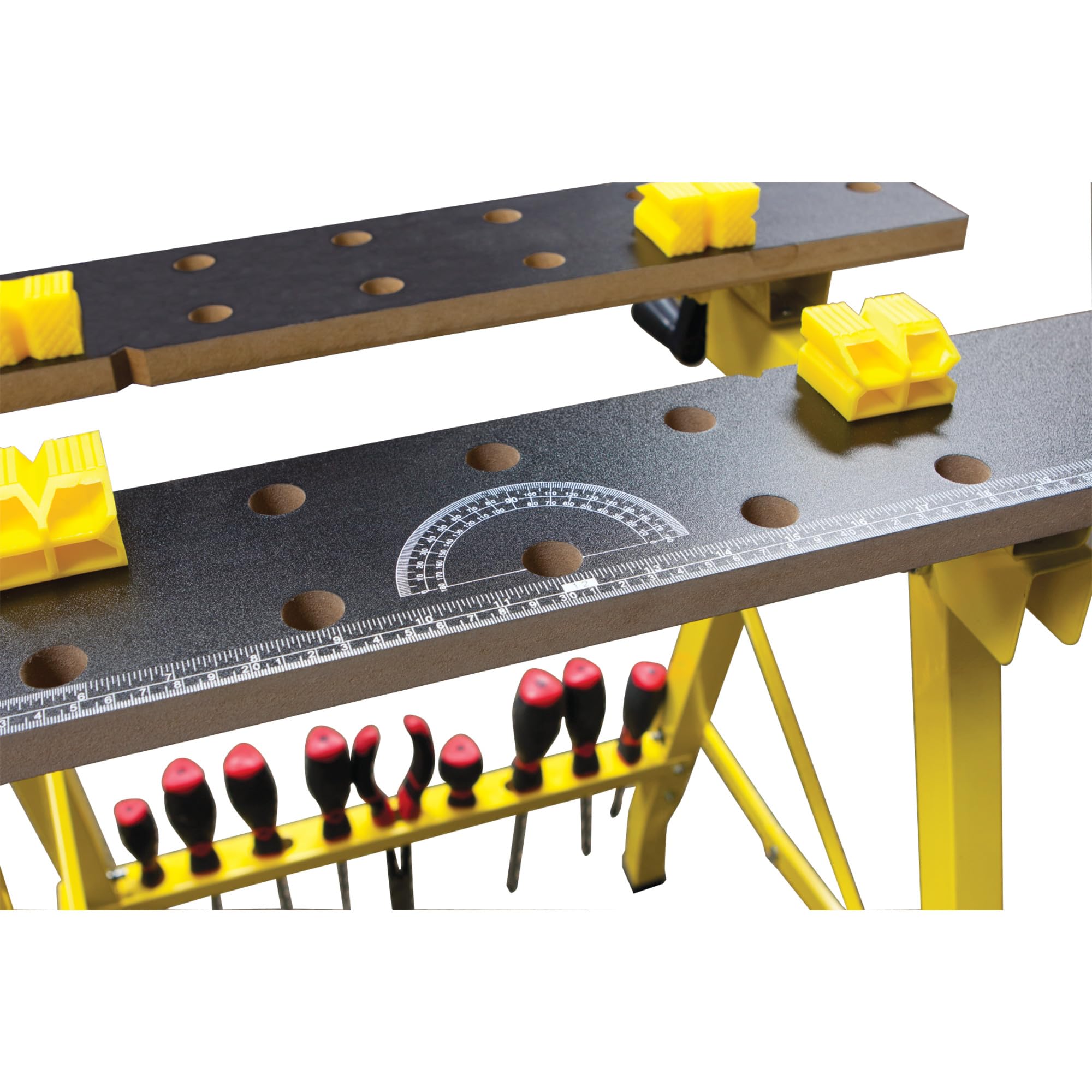 W54025 Performance Tool Portable Multipurpose Workbench and Vise (200 lbs Capacity) , Yellow