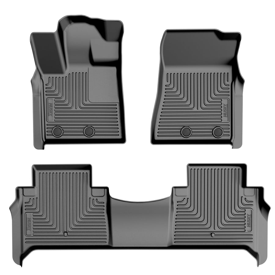 Weatherbeater Husky Liners Floor Mats | Fits 2025 Infiniti QX80; 2025 Nissan Armada | Front & 2nd Row, 1-pc Black - 96751